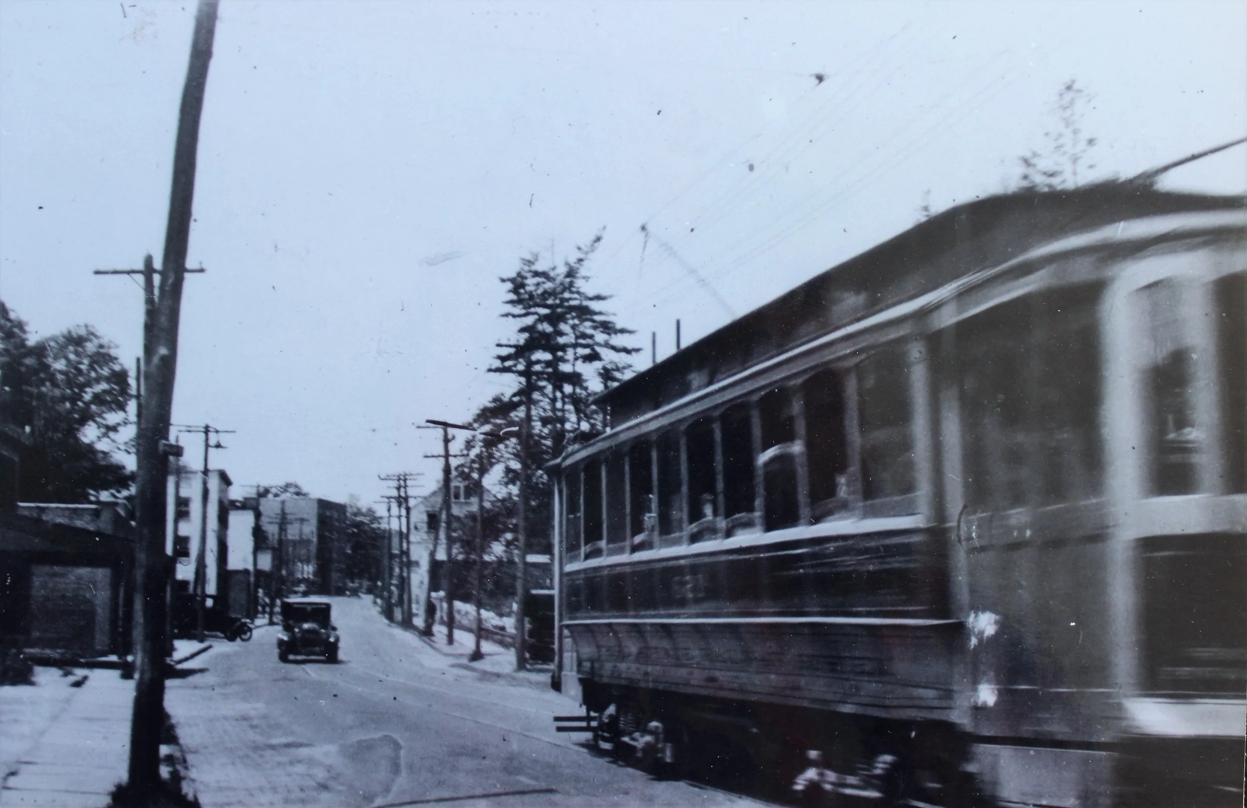 Pic-210 (Main St. with Trolley, ~1920)