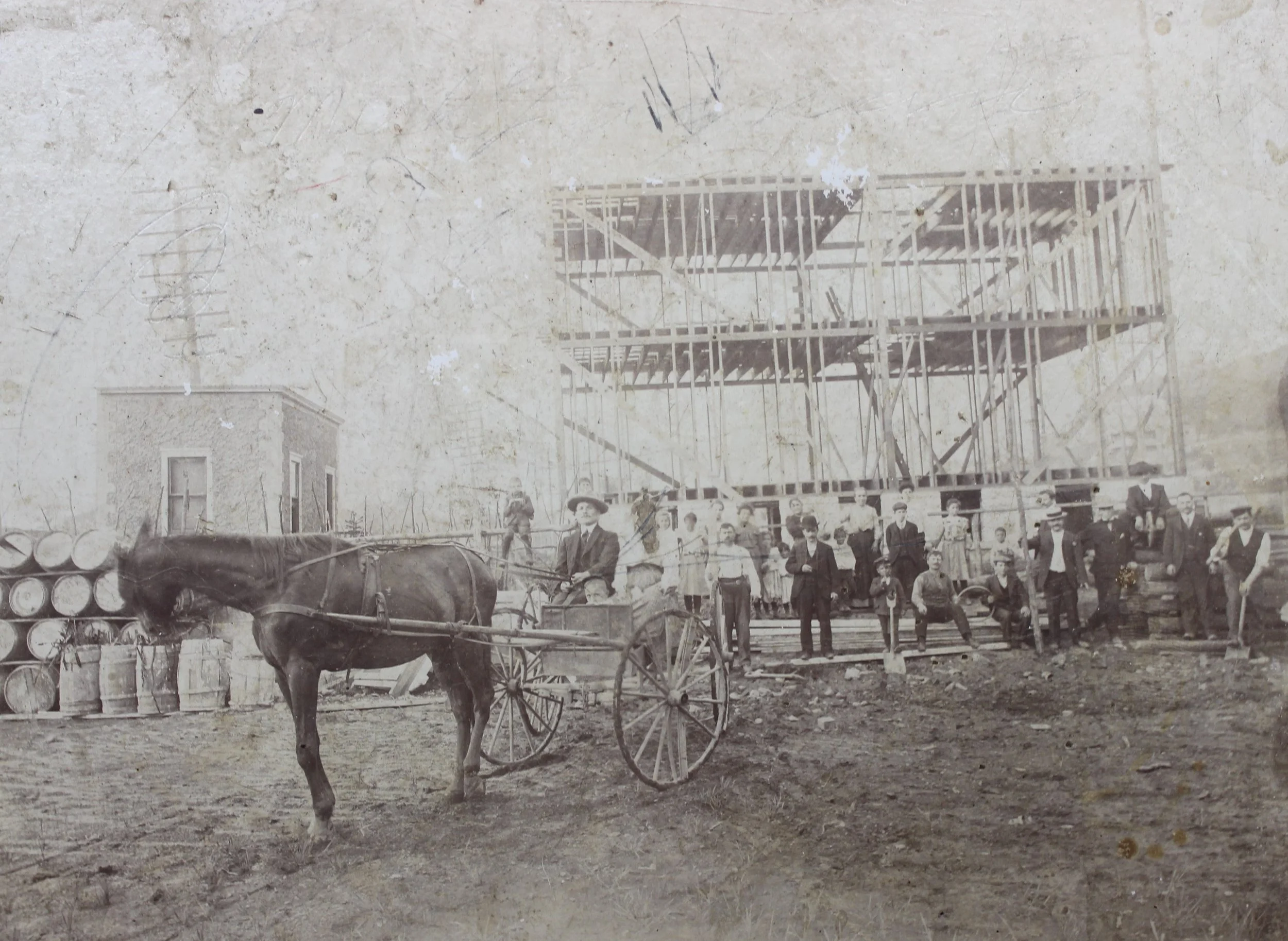 Pic-134 (Nick Fagnani Building, Columbus Ave & Circuit Ave.~1880. Nick is on the buggy)