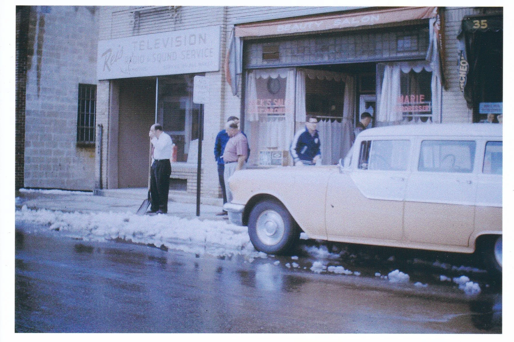 Pic-552 (Yellow Car and Men)