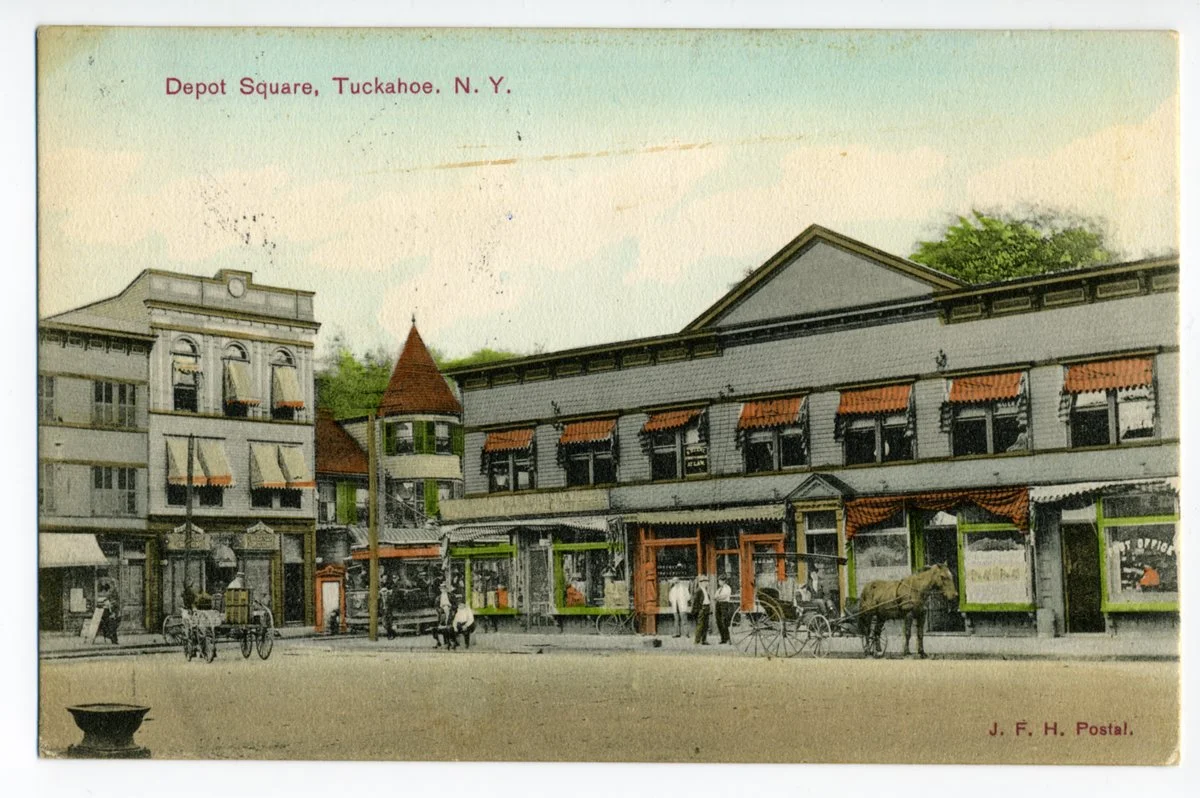 Pic-21c (Depot Square with Dusenberry Building ~1900's)