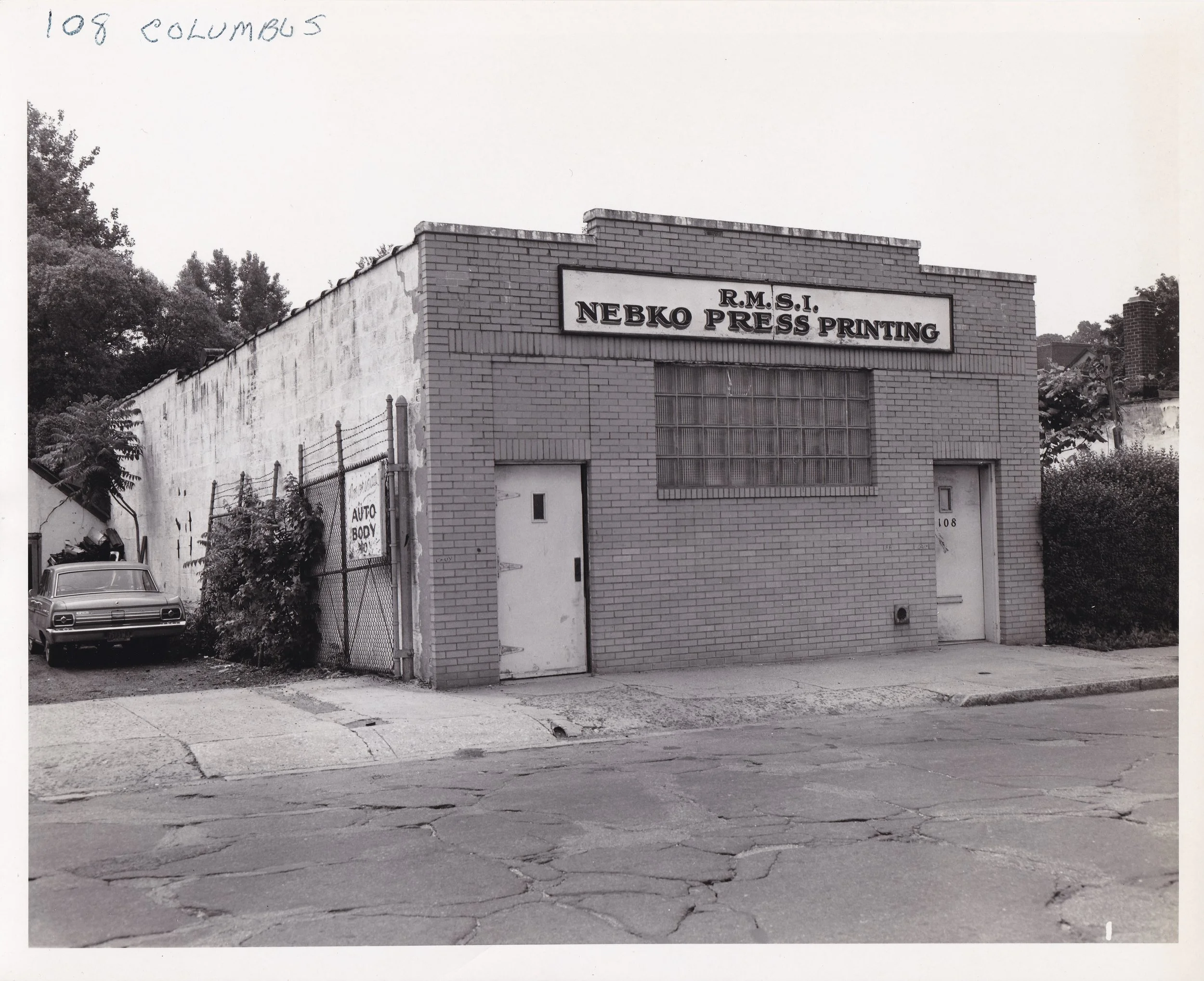 Pic-376 (Nebko Press Building, 108 Columbus Ave. ~1960)
