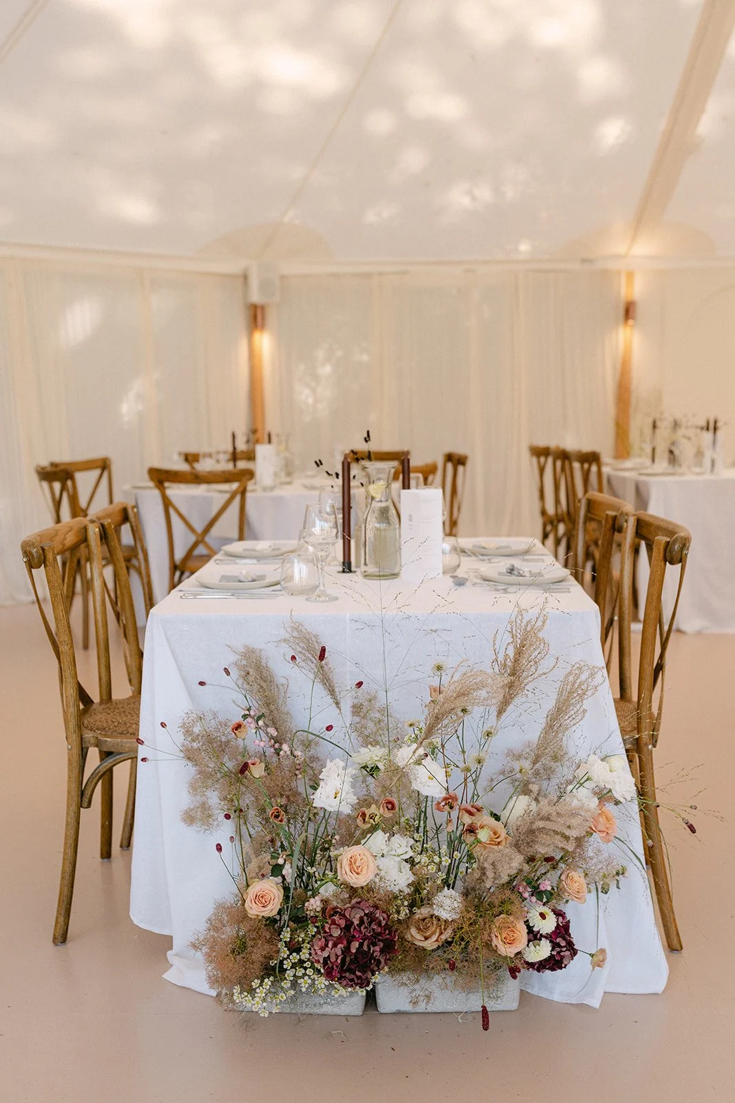 Simple stylish marquee wedding in Kent