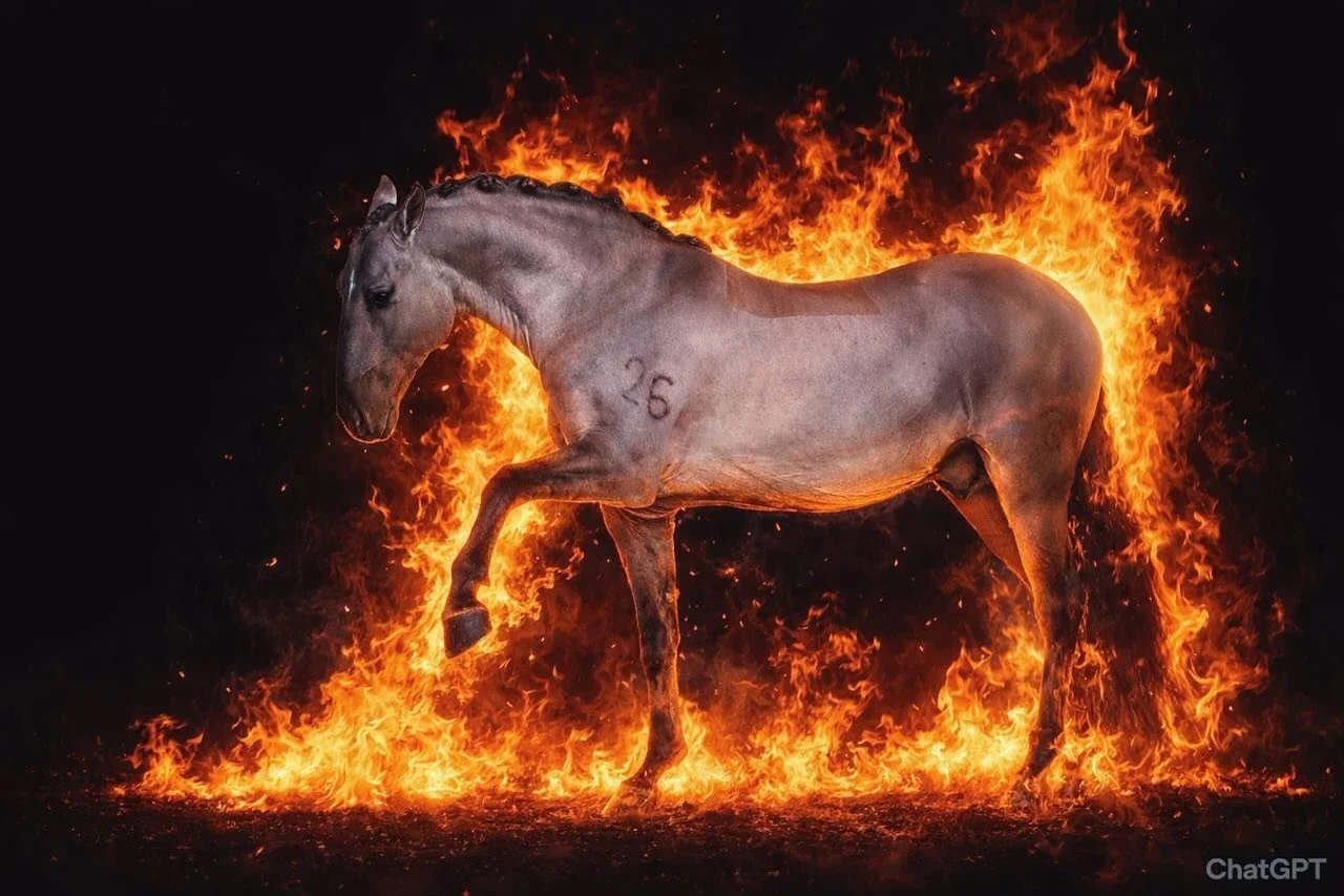 Wishing all of you a brilliant start into the uplifting year of the FIRE HORSE 🔥🐎 the original photo is by my friend @magicdreamphotography ❤️