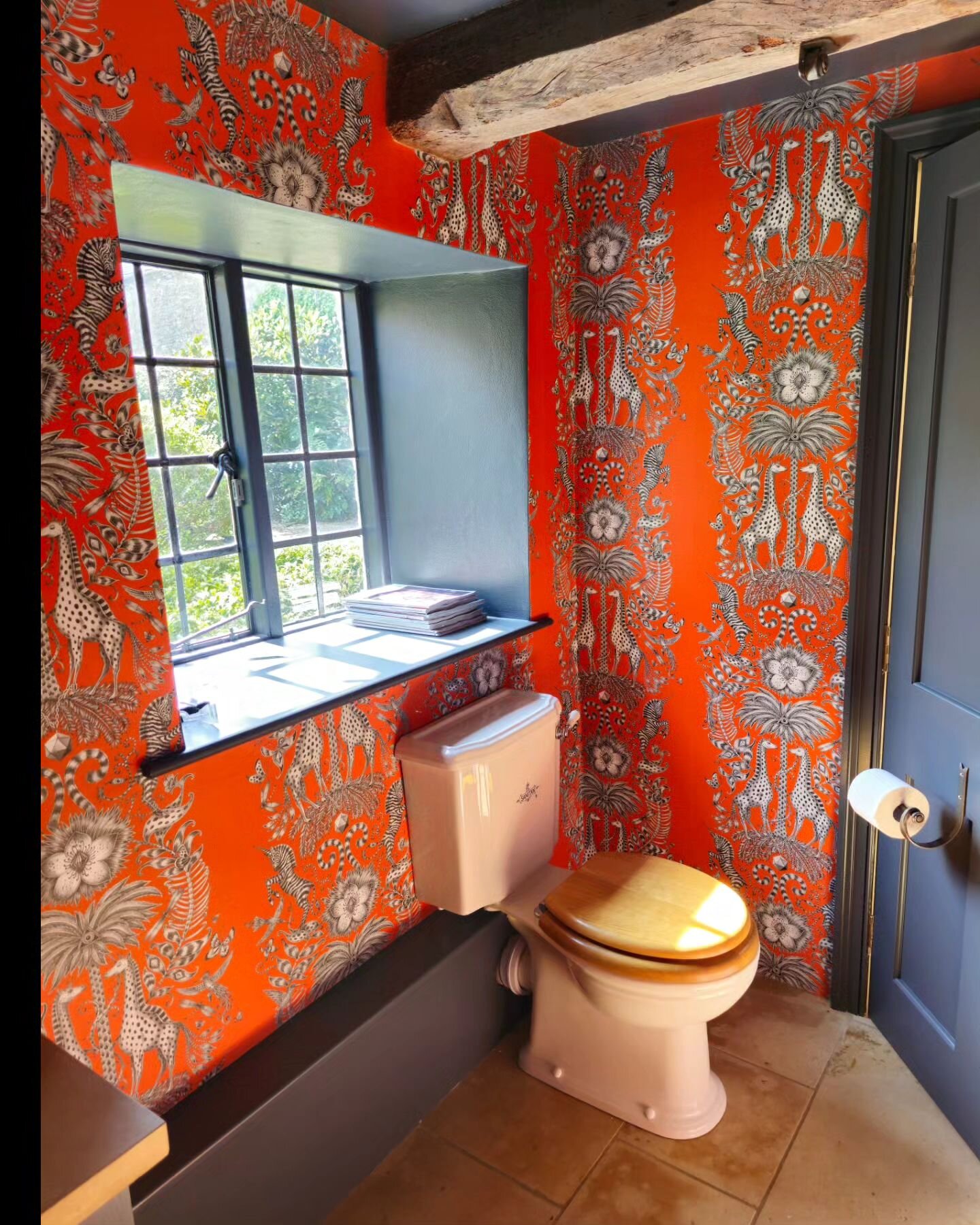 A very colourful bathroom we have recently completed.