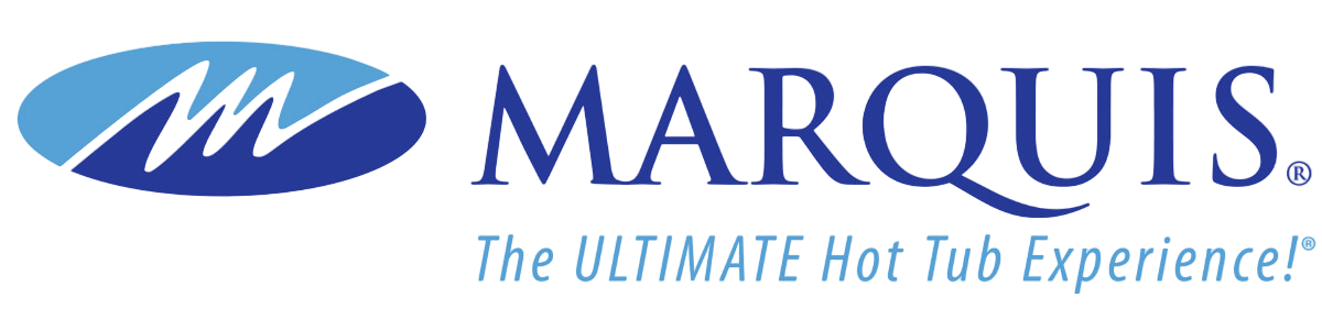Logo for Marquis International, with stylized blue text on a light blue background.