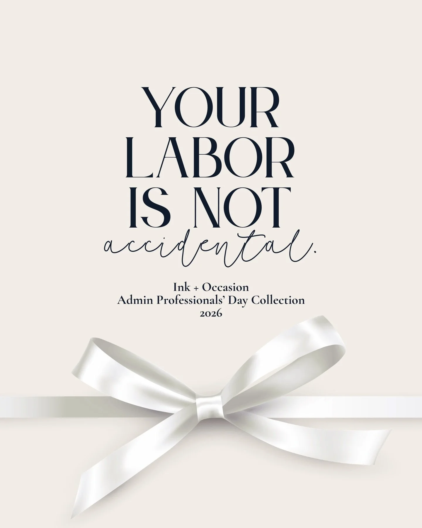 Arriving just in time for Admin Professionals&rsquo; Day. 

Ink + Occasion launches: Wednesday, April 15
Admin Professionals&rsquo; Day: Wednesday, April 22

(I fixed it for you. 🛎️)

@inkplusoccasion