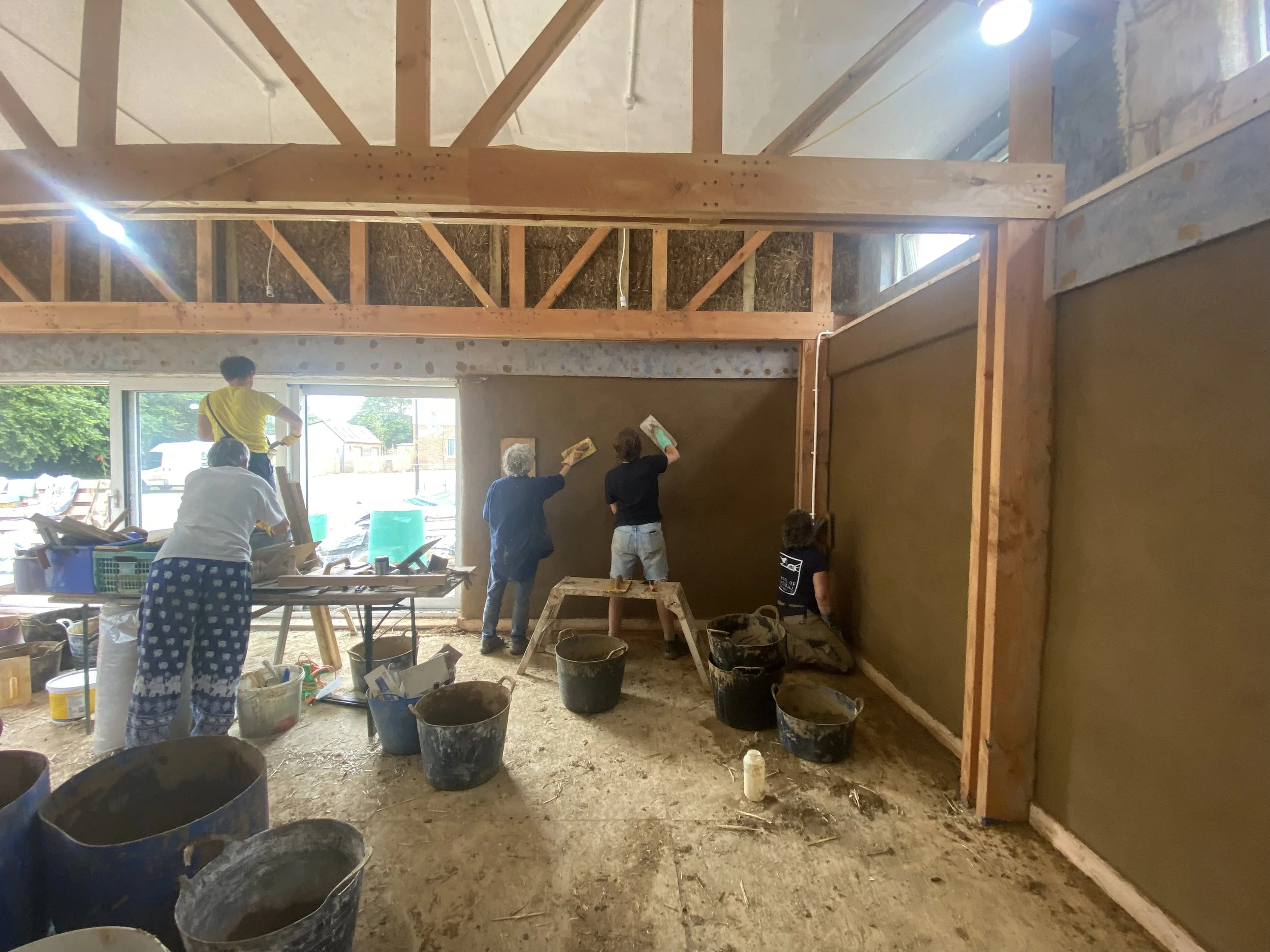 View of benefits of Natural clay plasters in retrofit and new-build — barefoot ...