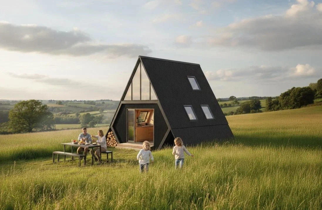 Hexa cabin – large, two-storey sustainable cabin designed for extended stays