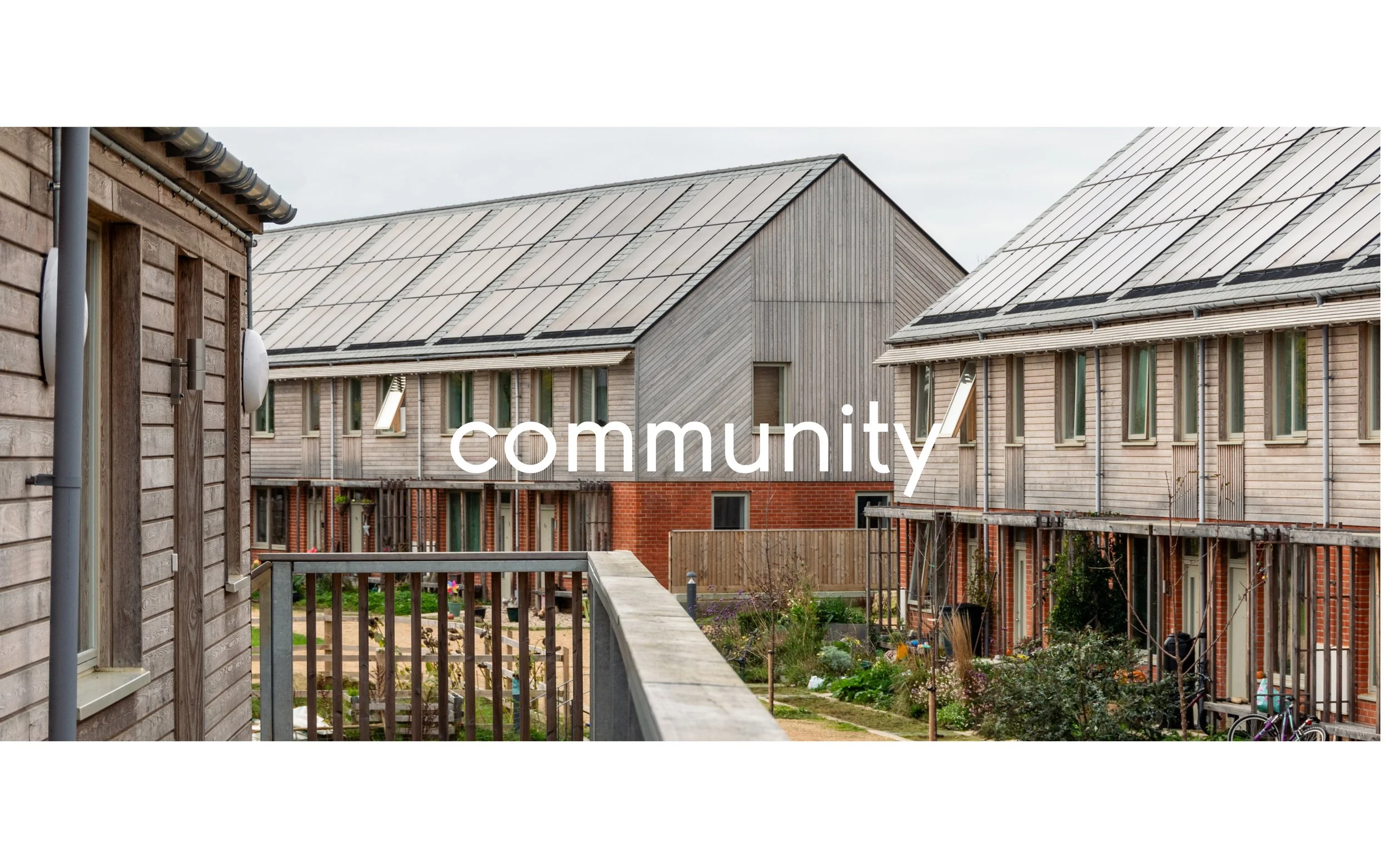 Barefoot Architects Ltd — Residential apartment buildings with gardens and balconies in a community setting.