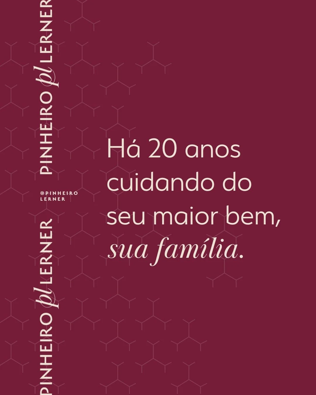 H&aacute; 20 anos cuidando do seu maior bem, sua fam&iacute;lia.

Esse cuidado vai al&eacute;m de solu&ccedil;&otilde;es jur&iacute;dicas. Envolve escuta, sensibilidade e responsabilidade para orientar decis&otilde;es importantes sobre patrim&ocirc;n