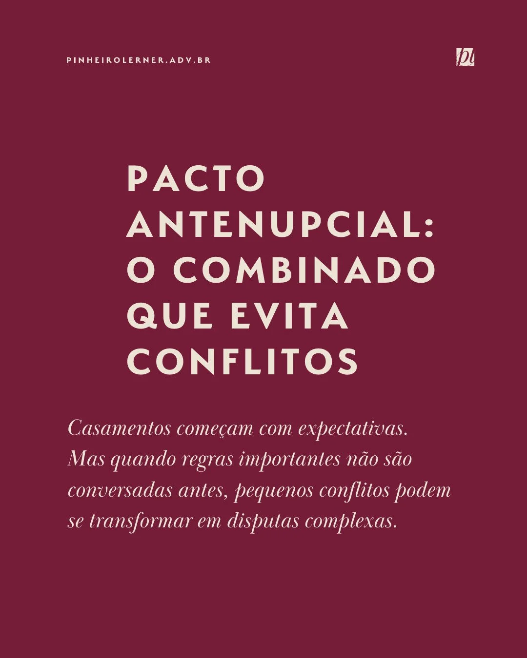 Voc&ecirc; sabia que &eacute; poss&iacute;vel definir regras antes do casamento para evitar conflitos futuros?

Muitas pessoas acreditam que o casamento envolve apenas a escolha do regime de bens. Mas o pacto antenupcial pode ir muito al&eacute;m dis