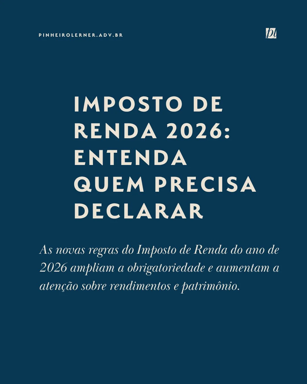 As regras do Imposto de Renda 2026 mudaram. E muitos contribuintes ainda n&atilde;o sabem se est&atilde;o obrigados a declarar.

O limite de rendimentos tribut&aacute;veis subiu. A Receita est&aacute; mais atenta a ativos no exterior, trusts e estrut