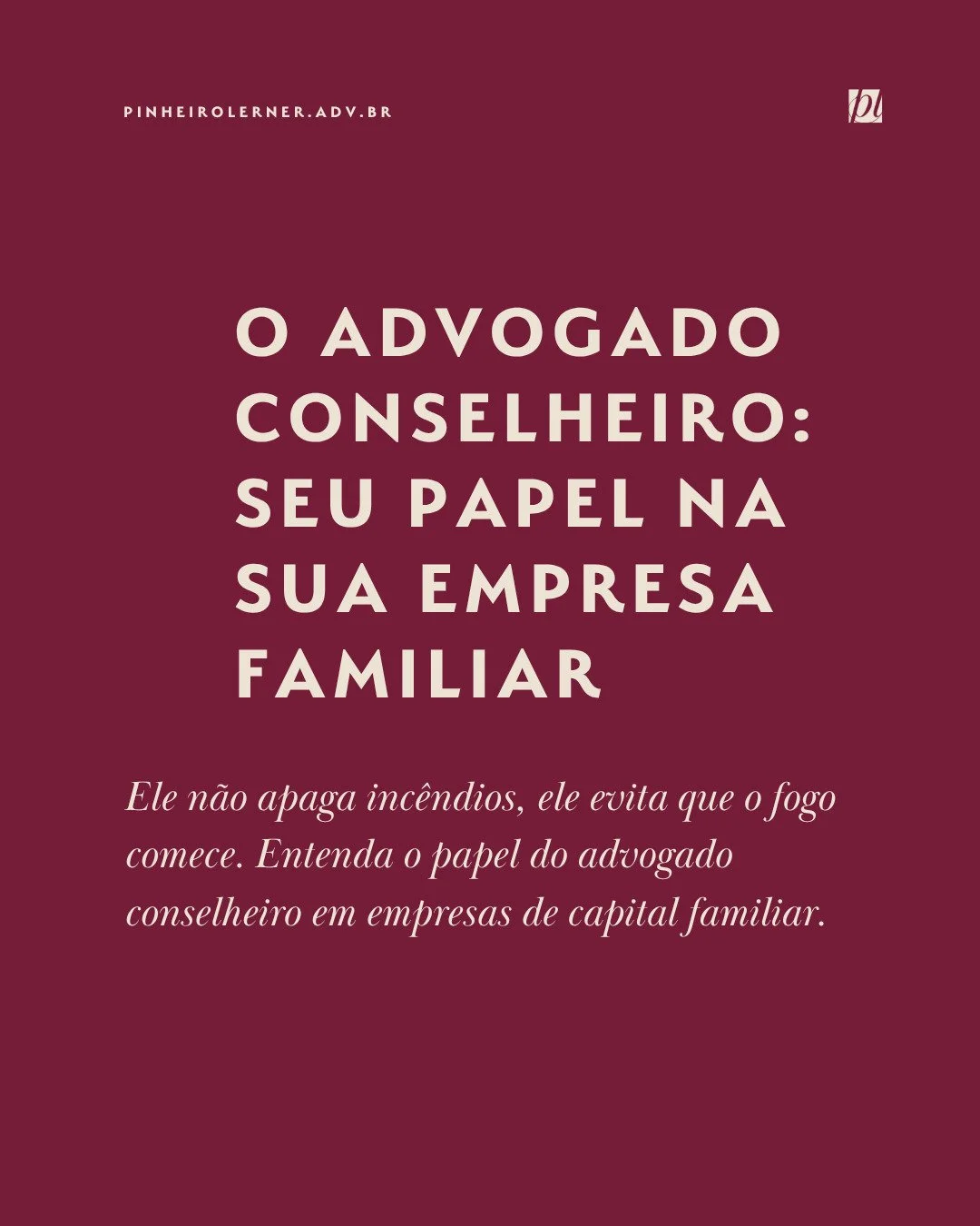 Arrasta e entende o que ele realmente faz.

Muitas empresas familiares s&oacute; procuram assessoria jur&iacute;dica quando o conflito j&aacute; est&aacute; instalado. Nesse ponto, o custo, o desgaste e o risco j&aacute; s&atilde;o muito maiores do q