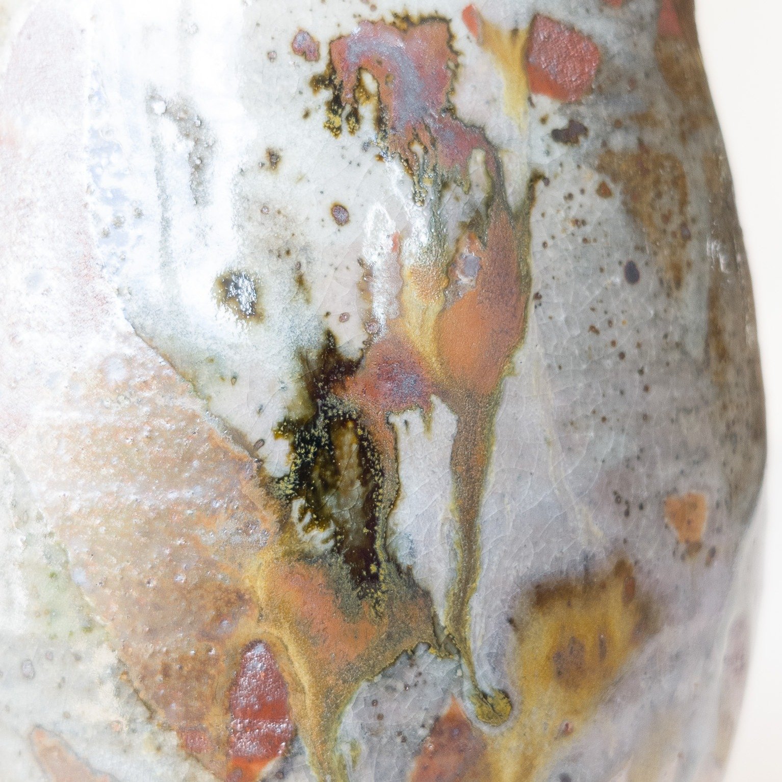 Lucious glazes on new work by talented potter Iona Crawford Topp, at Iona Ceramics.
The new &lsquo;Estuary&rsquo; pieces are wheel thrown stoneware with thick porcelain slip and rust inclusions. Gas fired to 1280 degrees with combinations of shino an