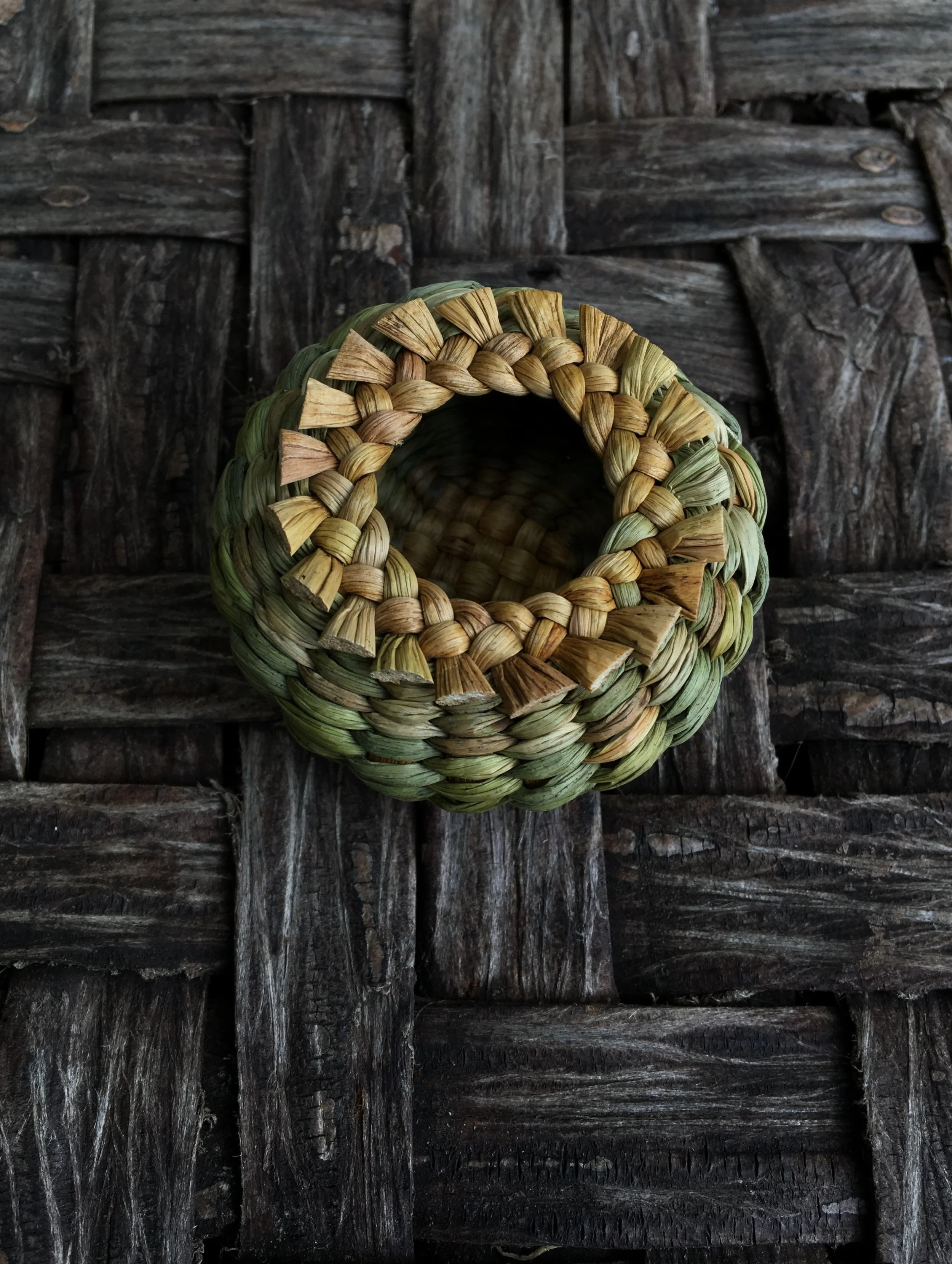 ROSEY FAREY Miniature Basket Soft rush Mini 'Mondo Sea Urchin' basket £75