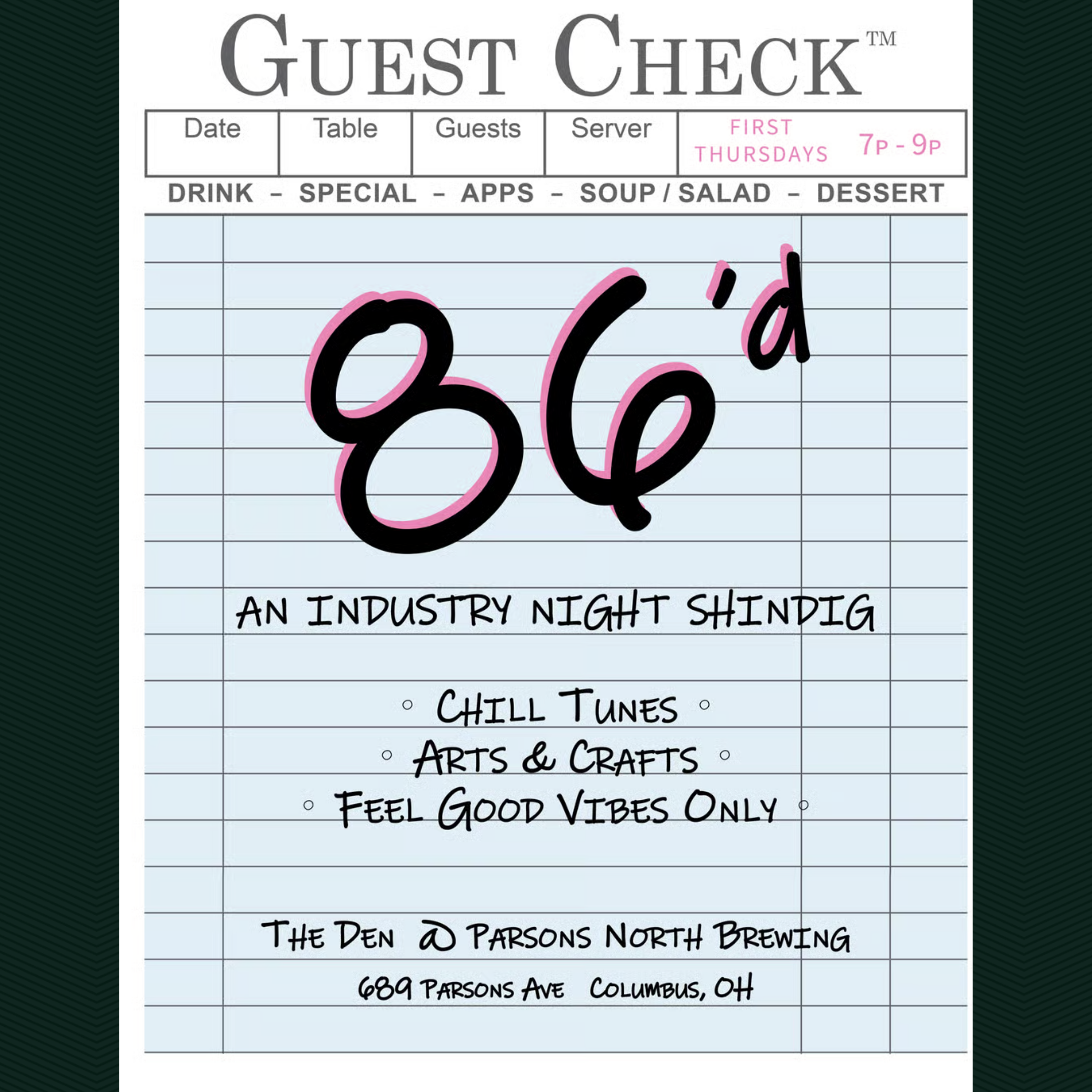 86'd Service Industry Shindig