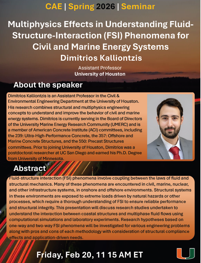Multiphysics FSI Seminar to University of Miami