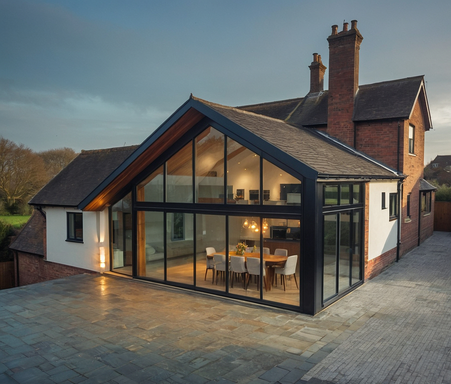 Rendered visualisation of a house extension in Cardiff