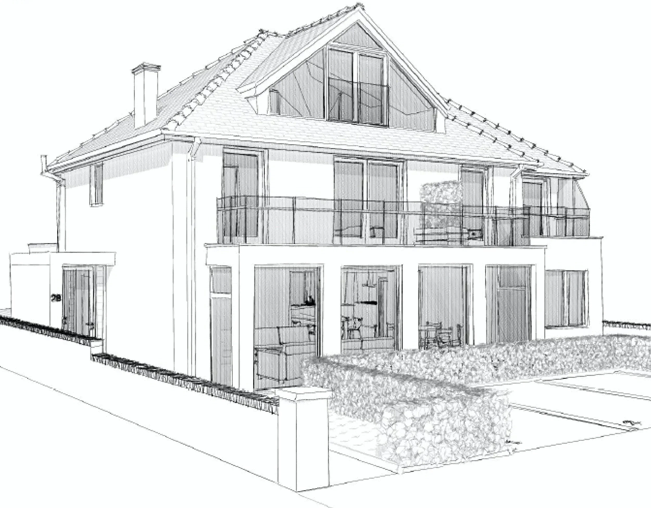 architectural planning drawings for a house by Dennis Hellyar Architects