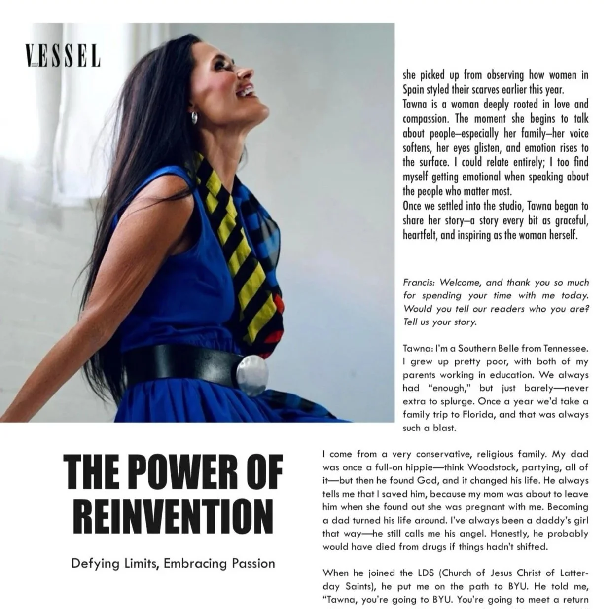 The Power of Reinvention: Tawna Kelley for Vessel Magazine