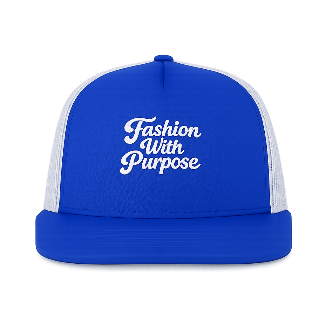 Blue + White Trucker Hat