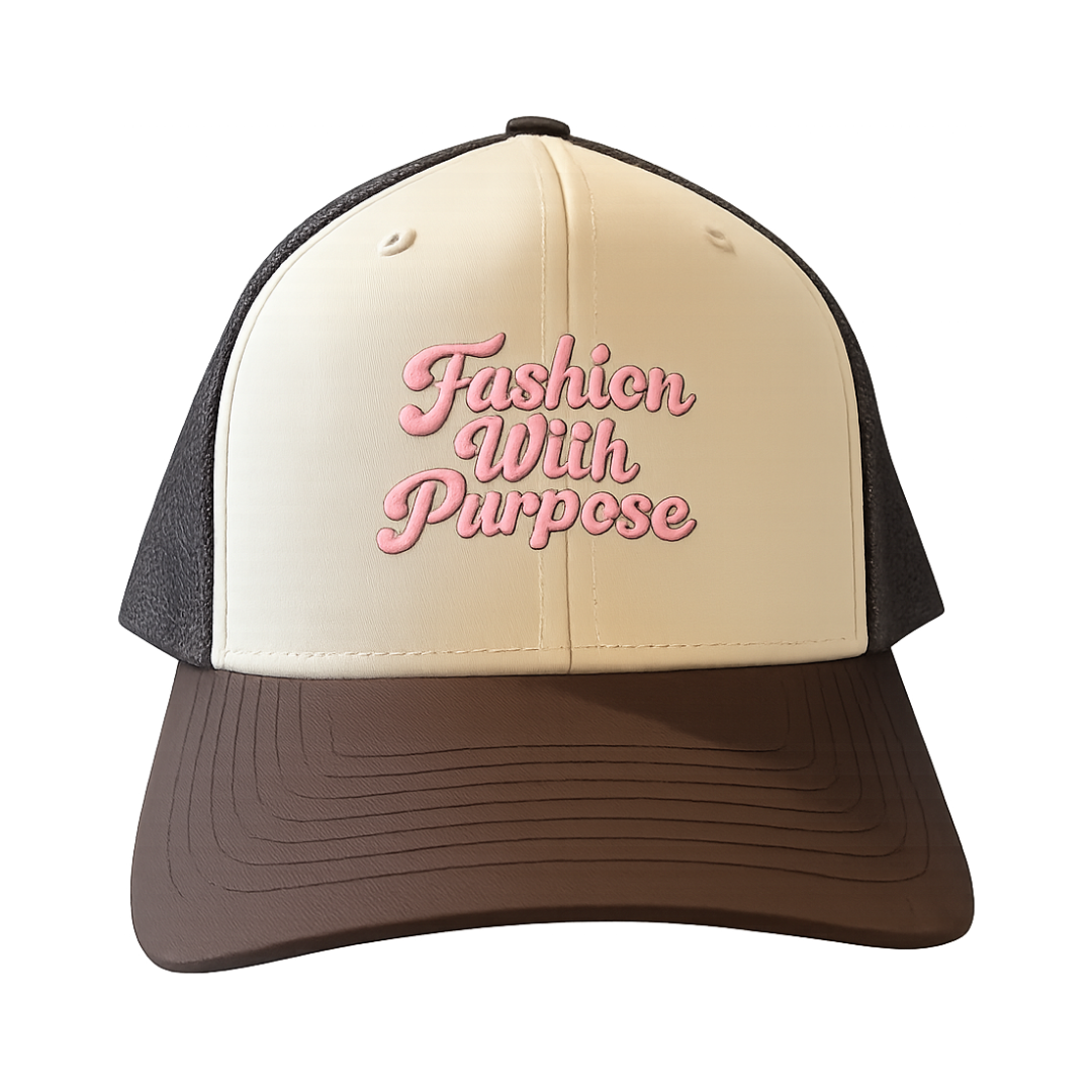 Pink + Brown Trucker Hat