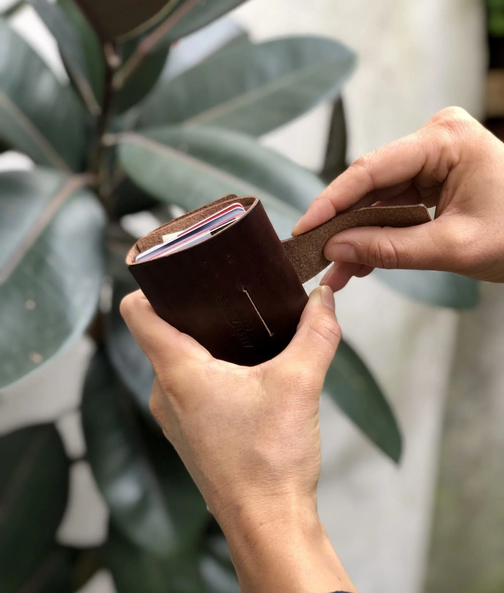 Portemonnaie Leder pflanzlich gegerbt