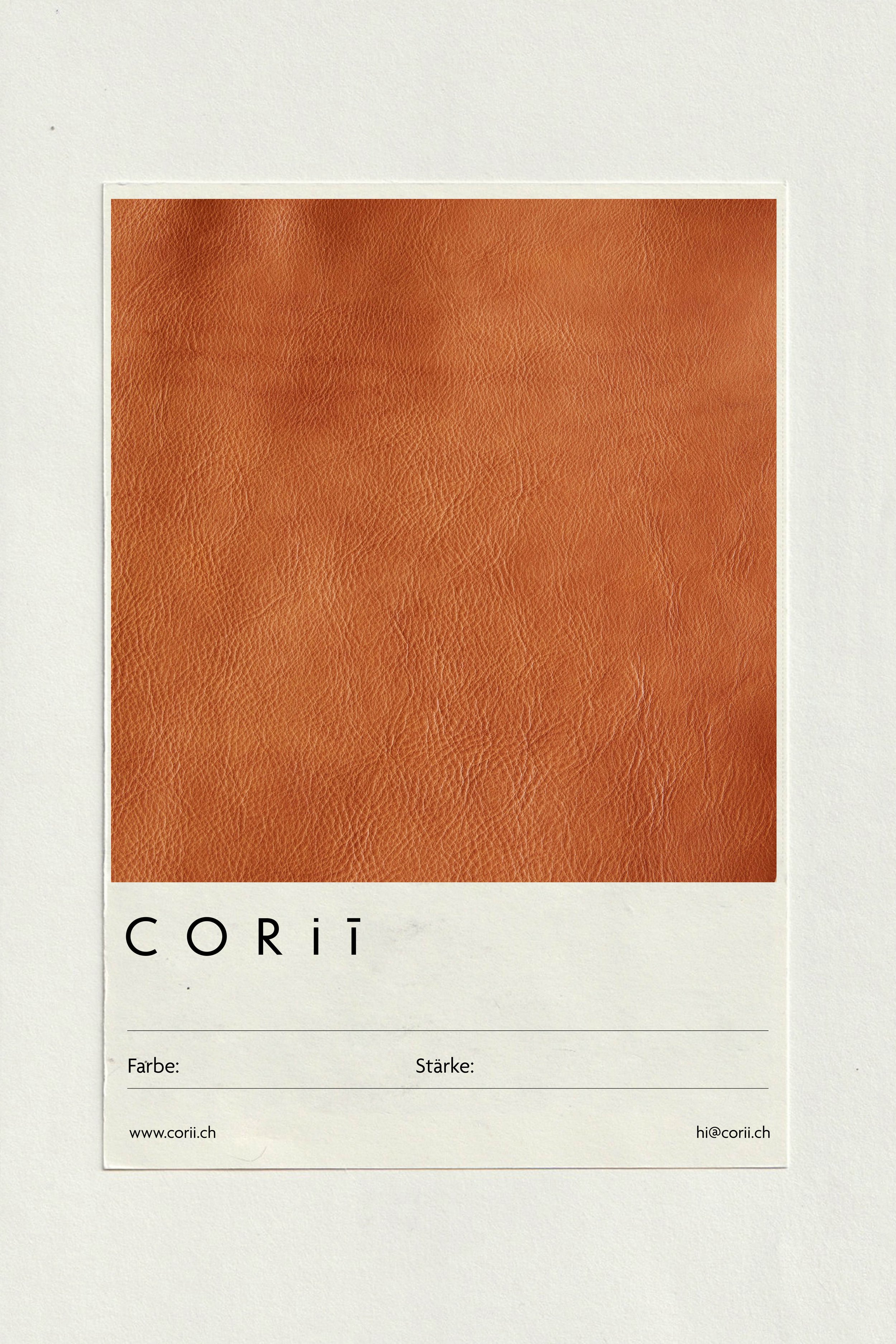 Ledermuster | Schweizer Leder | pflanzlich gegerbtes Leder | vegetabil | Gemilltes Naturleder heissluftgefettet.jpg