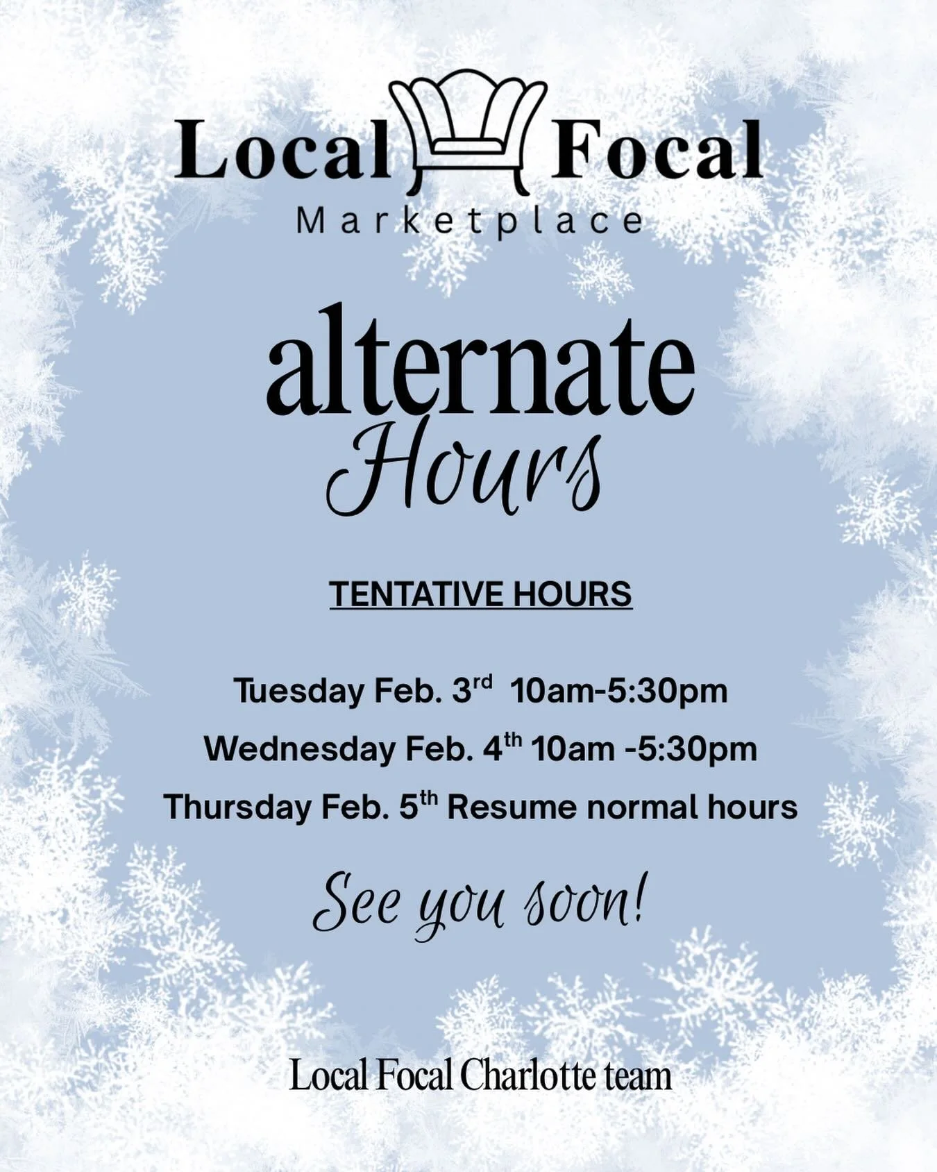 Don&rsquo;t forget to support your small businesses!!! Hope to see you soon!