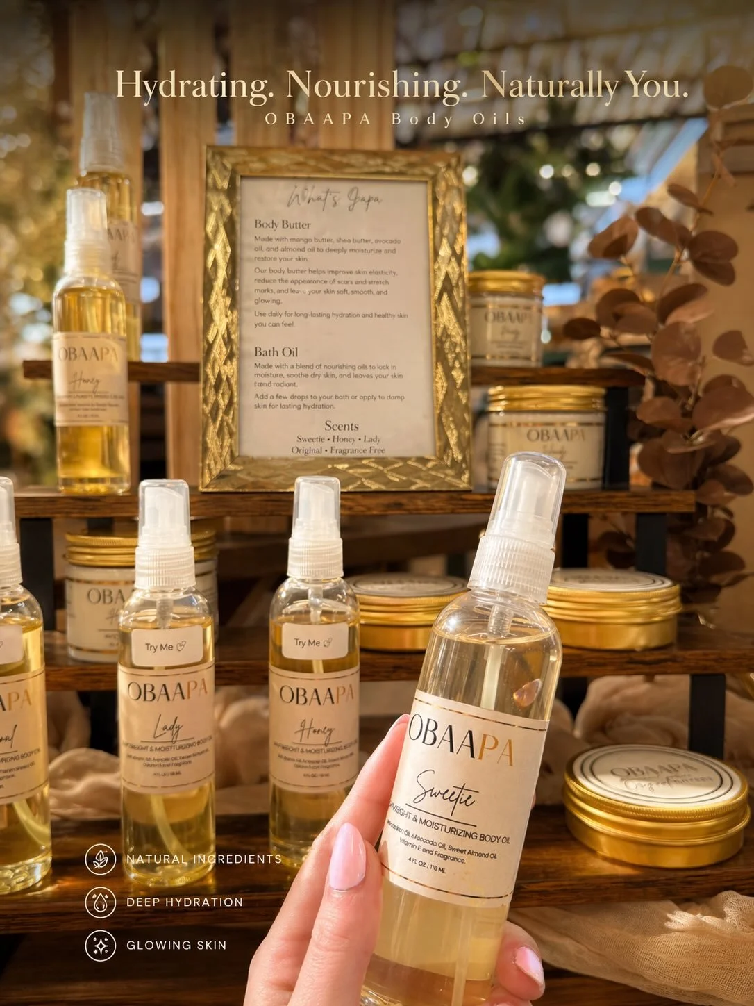 Glow starts with good skin ✨
OBAAPA has body butters and oils that are made to deeply nourish, hydrate, and leave your skin feeling soft, smooth, and radiant all day long. 🤍 
&mdash;&mdash;&mdash;&mdash;&mdash;&mdash;&mdash;&mdash;&mdash;&mdash;&mda