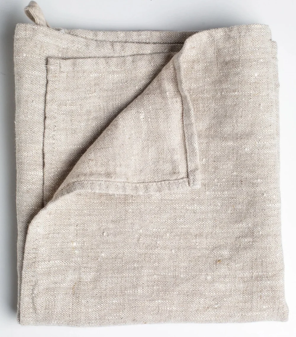Classic Linen Tea towel — hand-monogrammed table & bar from Milly Monogram