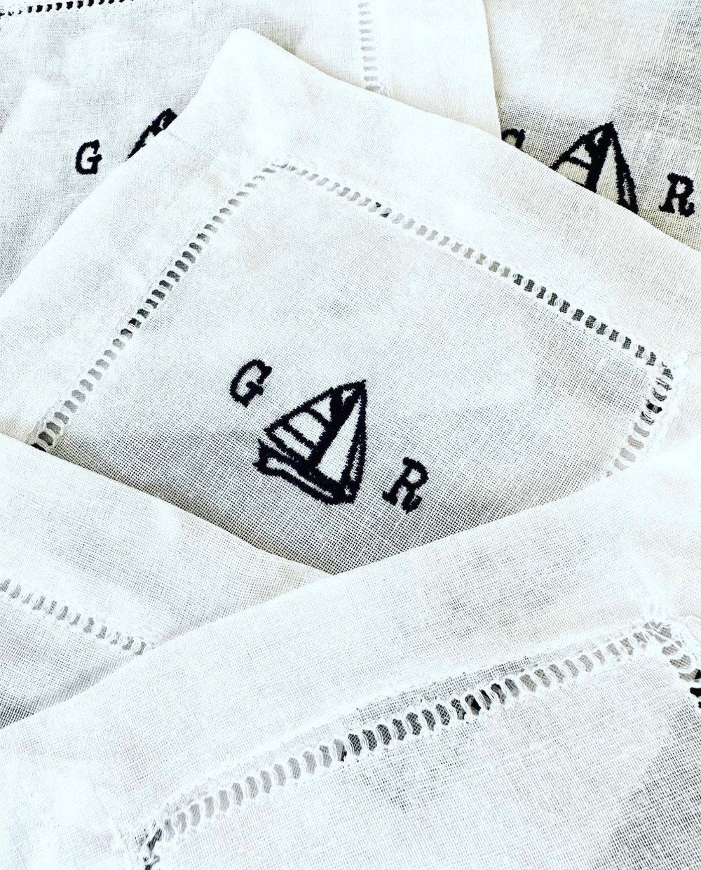 Cocktail Napkins (Set of 4) — hand-monogrammed table & bar from Milly Monogram