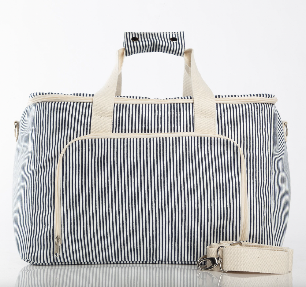 Stripe Cooler — hand-monogrammed bags from Milly Monogram