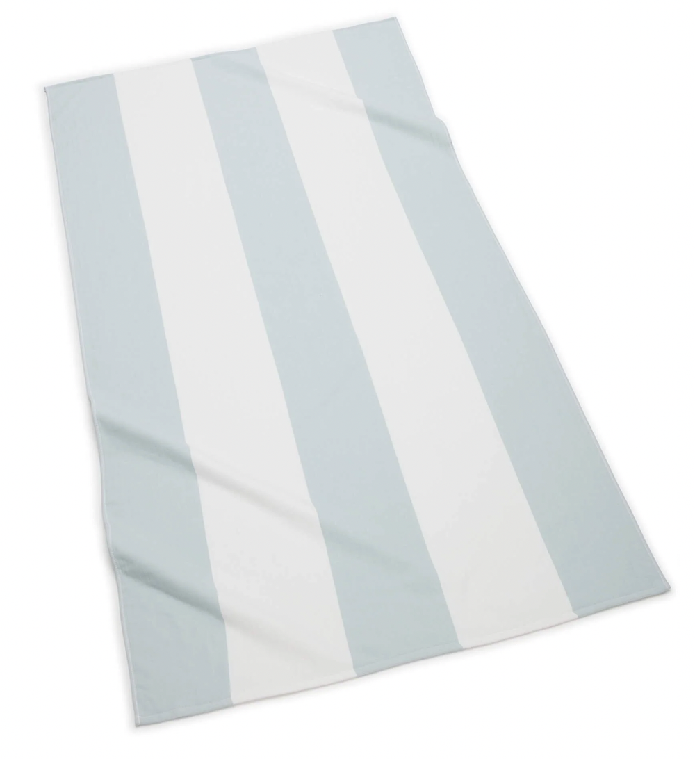 Block Stripe Pool Towel — hand-monogrammed outdoor from Milly Monogram