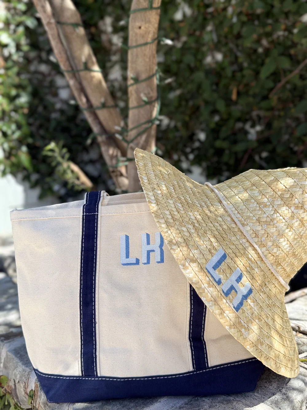Medium Custom Tote — hand-monogrammed bags from Milly Monogram