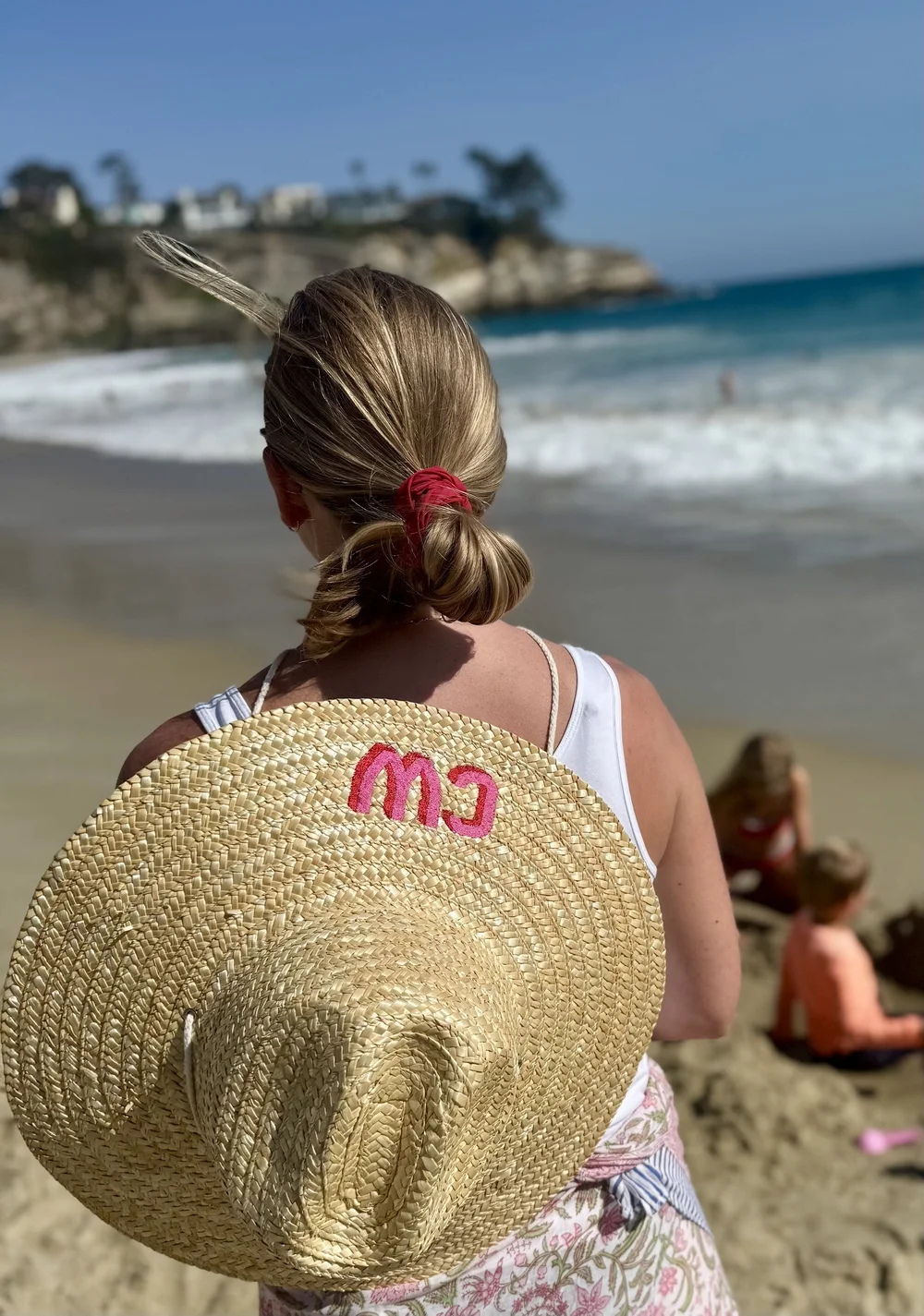 Straw Sun Hat — hand-monogrammed headwear from Milly Monogram