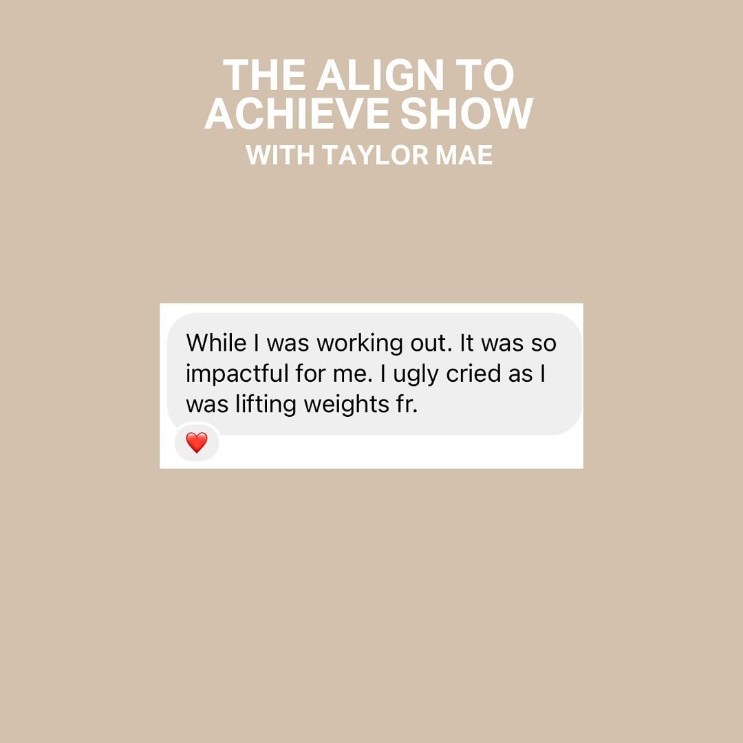 Reviews are in for the new #AlignToAchieve Show podcast and I&rsquo;m so moved by the response. 

THANK YOU! 

New solo episode out today: The Frequency of Miracles. 

See you on Spotify and Apple Podcasts 🙏

- Taylor