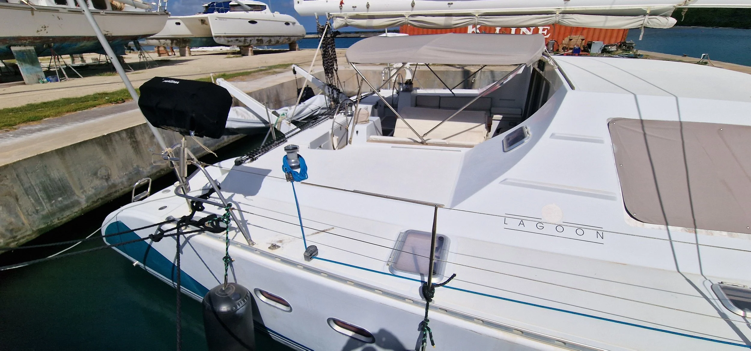 FOR SALE / LAMBADA: Lagoon 47 VPLP Catamaran. VPLP, JTA, Jeanneau Techniques Avancées, Van Peteghem/Lauriot-Prevost, Classic Cruising Catamaran, Classic Lagoon