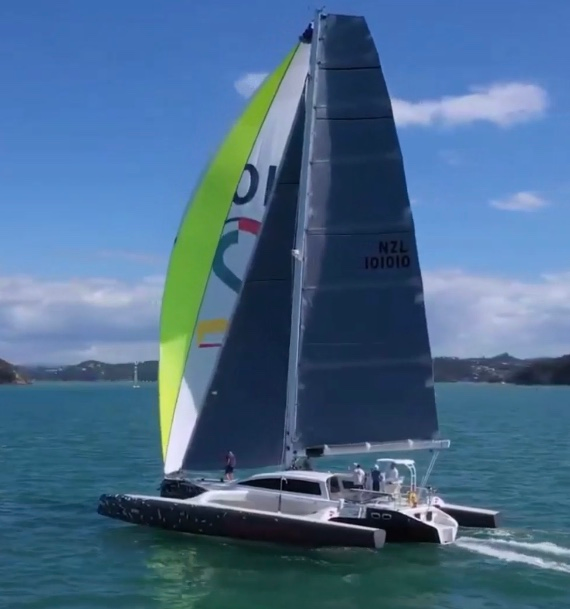 FOR SALE / ROMANZA: RAPIDO 60 Trimaran Hull #2, Triac Composities, Morelli & Melvin Yacht Design, Performance Multihull, Fast Multihull, High Performance Trimaran