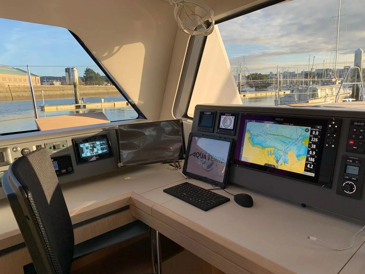 FOR SALE / AQUA TERRA I: Explocat 52, Aqua Terra I, Explocat 52², Garcia Yachts, Pierre Delion Naval Architect, Expedition Catamaran, Aluminium Cat