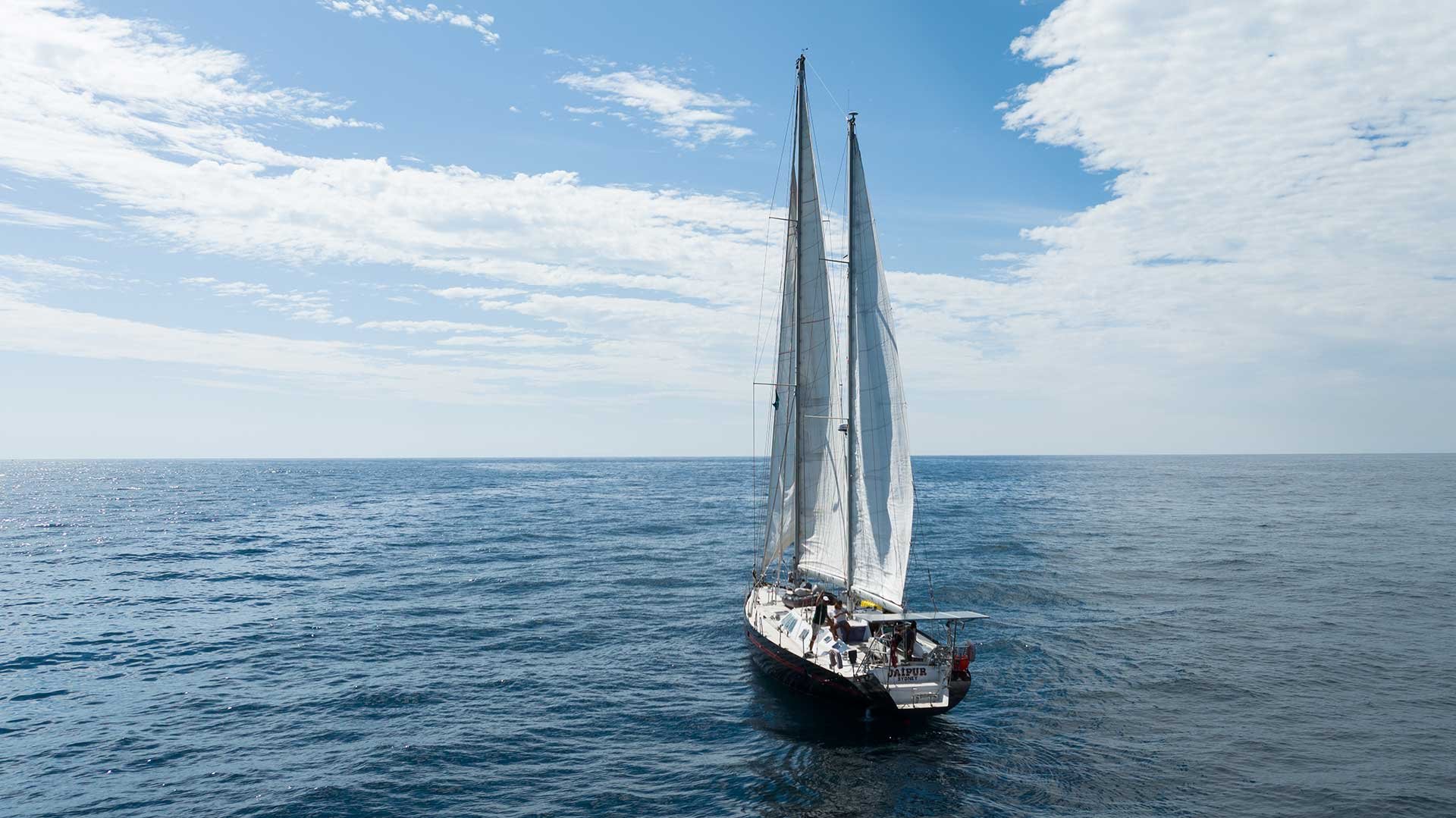 FOR SALE: JAIPUR / Jérobam Class Alloy Ketch, 69' Double Centerboard Alloy Ketch, Philippe Harlé, Greenpeace Australia Pacific, Oceana