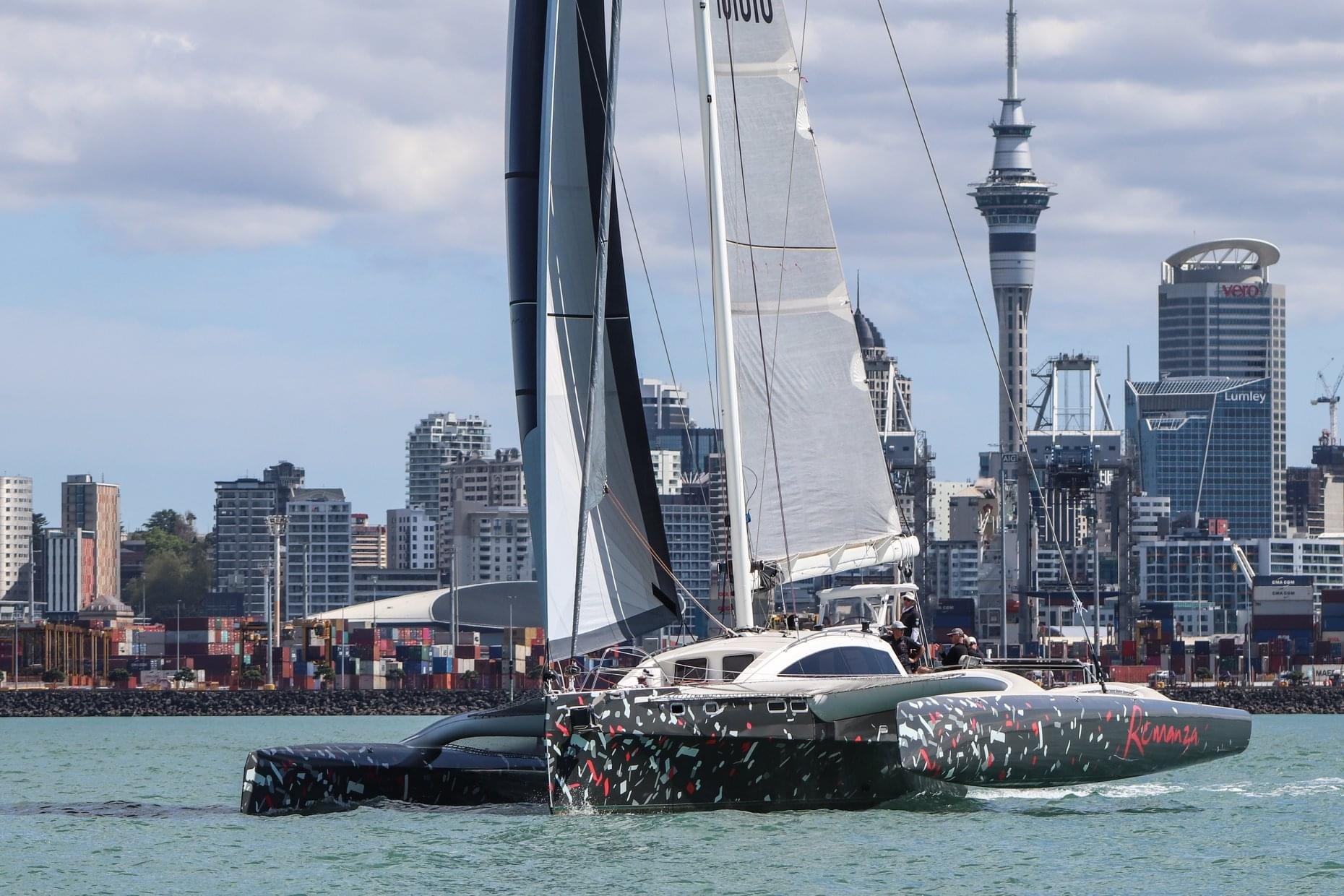 FOR SALE / ROMANZA: RAPIDO 60 Trimaran Hull #2, Triac Composities, Morelli & Melvin Yacht Design, Performance Multihull, Fast Multihull, High Performance Trimaran