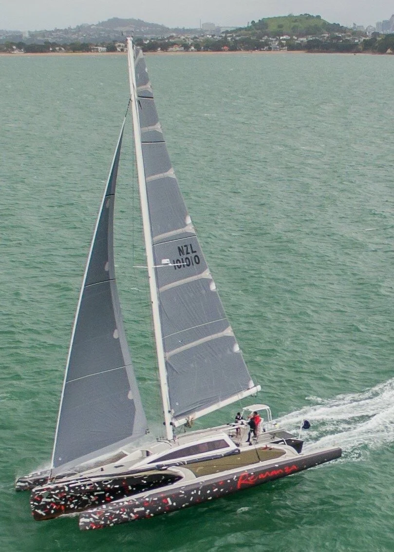 FOR SALE / ROMANZA: RAPIDO 60 Trimaran Hull #2, Triac Composities, Morelli & Melvin Yacht Design, Performance Multihull, Fast Multihull, High Performance Trimaran