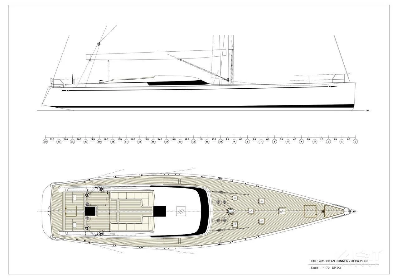 FOR SALE / LA LOÉVIE: Nautor Swan 76 DS, Luca Brenta Yacht Design, Carbon Fiber High Performance Sailing YachT, Luca Brenta & Co, Swan 76 DS Lifting Keel
