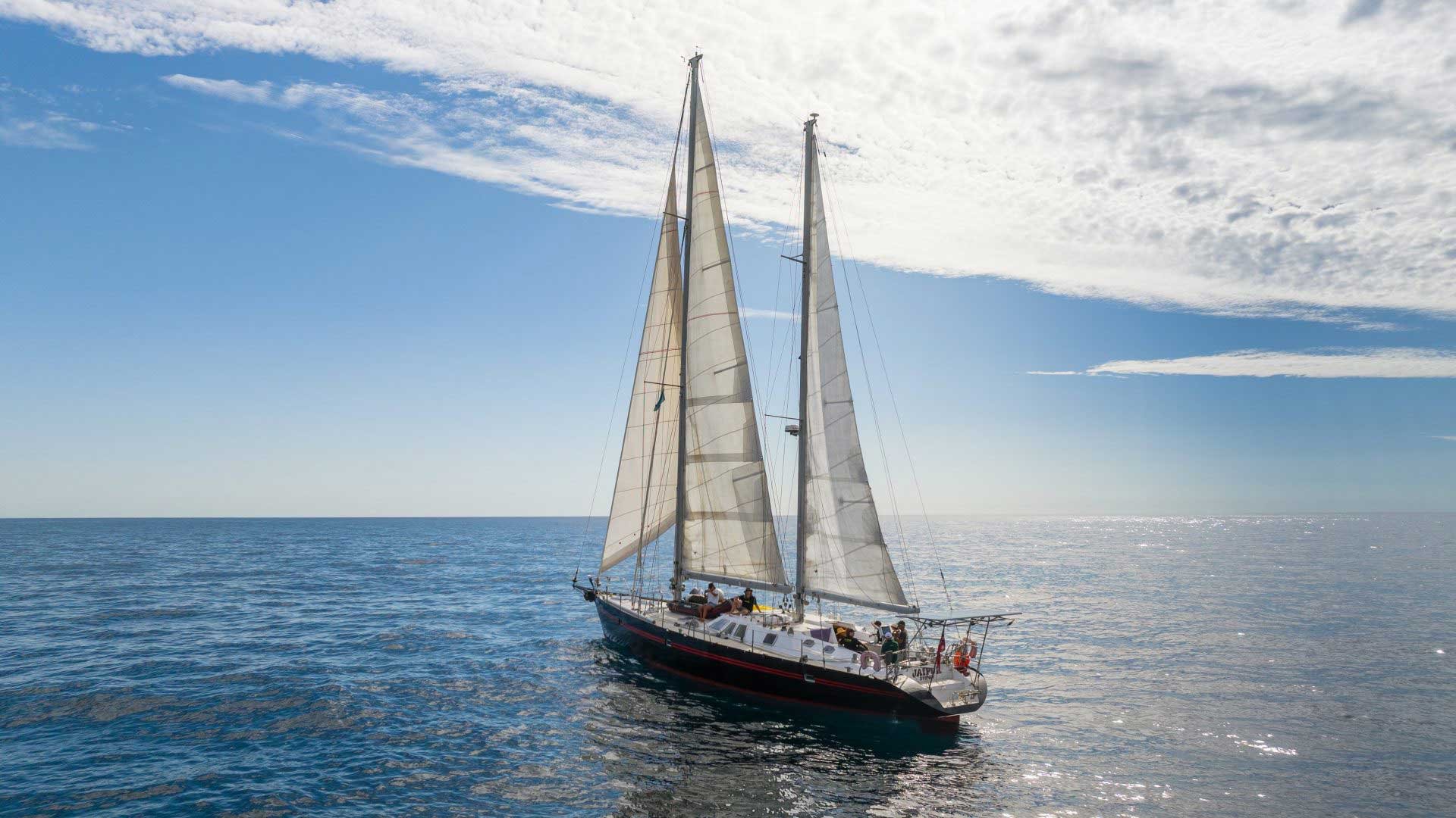 FOR SALE: JAIPUR / Jérobam Class Alloy Ketch, 69' Double Centerboard Alloy Ketch, Philippe Harlé, Greenpeace Australia Pacific, Oceana