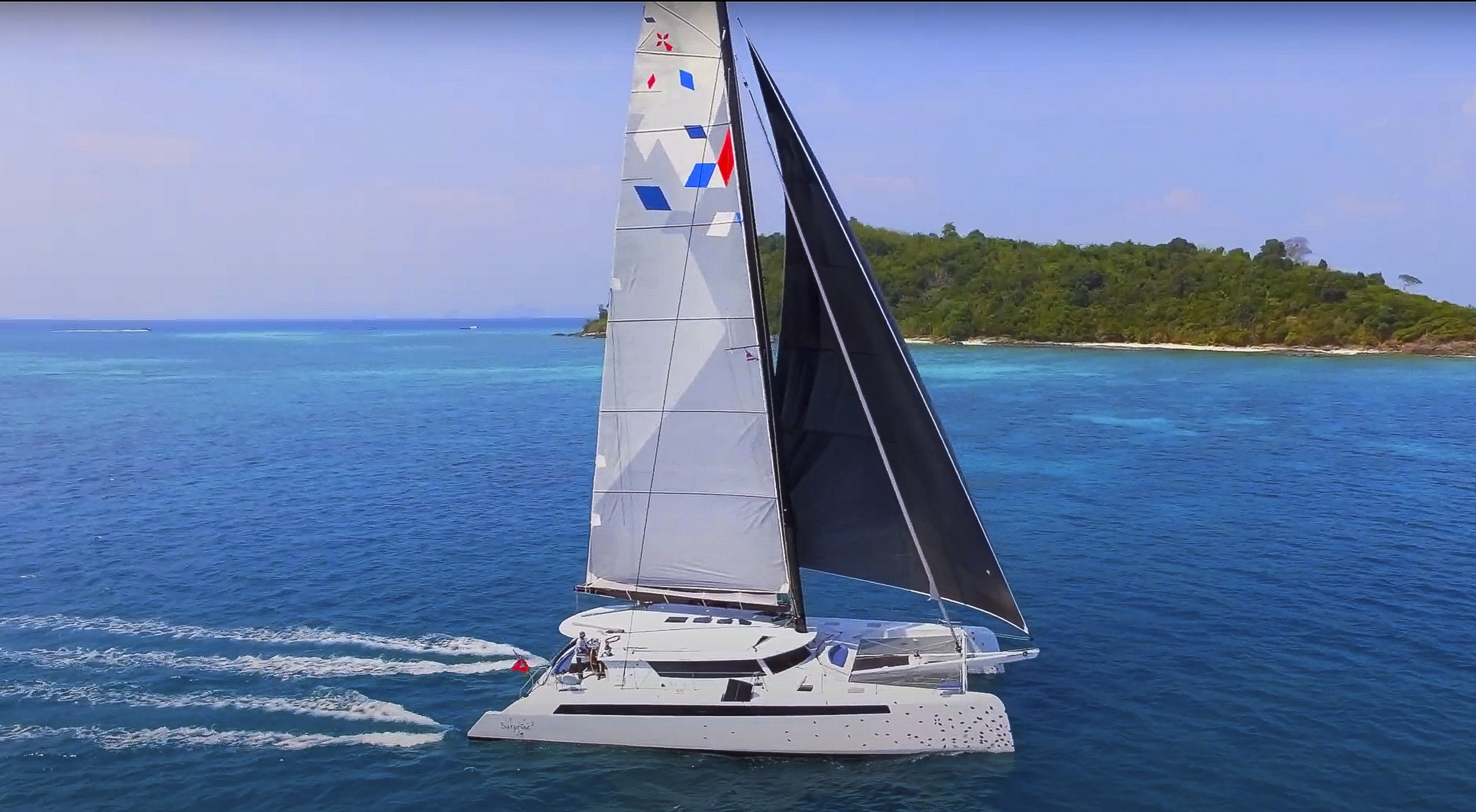 FOR SALE: LA SURPRISE - Alibi 65 - Loïc Goepfert, Julien Boucher, Apparent Wind Activities, La Surprise, Alibi Catamarans, Alibi 65, Performance Catamaran, 2015 Alibi Catamaran, Fast Multihull, Charter Catamaran