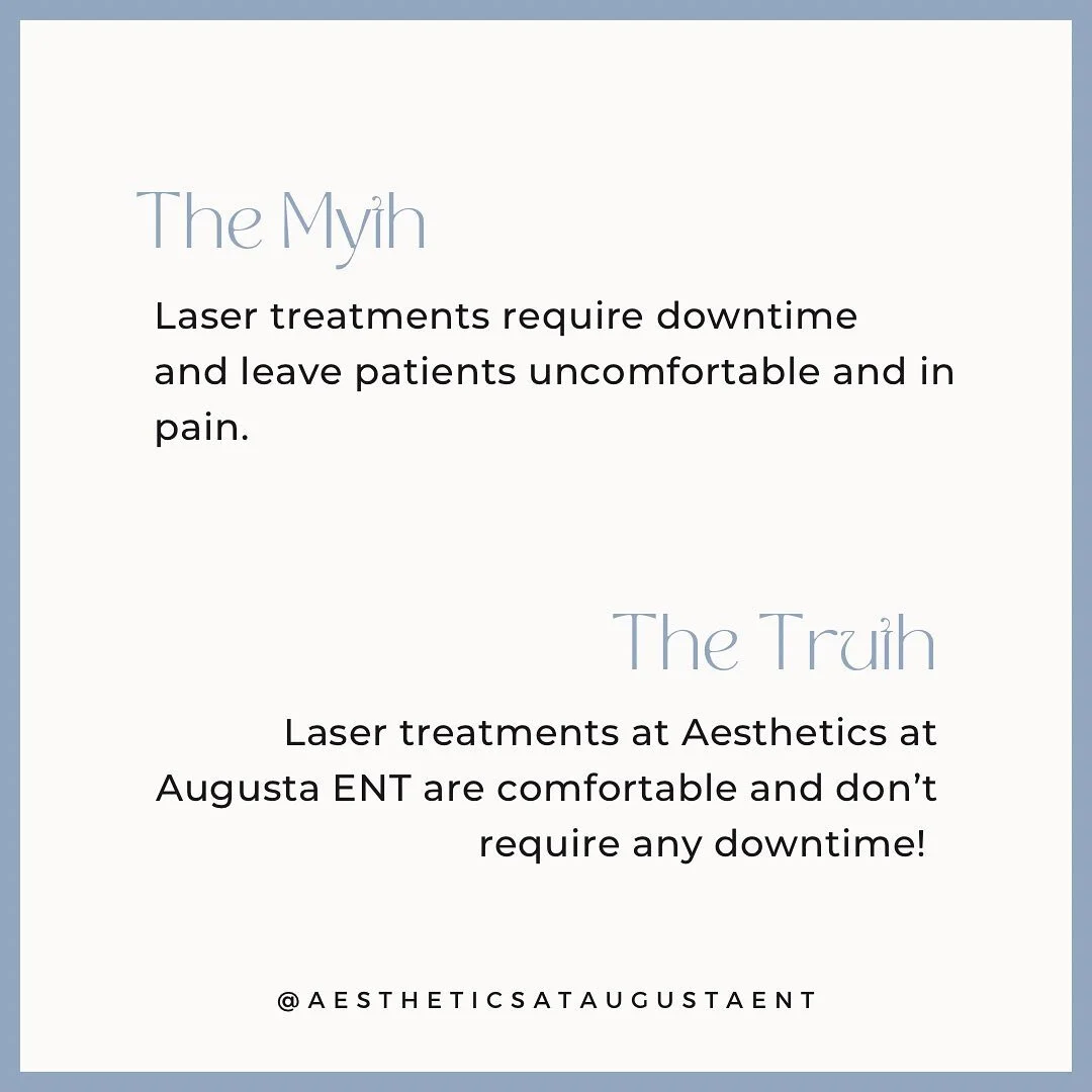 Are you worried that laser treatments will require to hide inside for days? Our laser treatments will have you back to normal a few hours post treatment! #laserfacial #lasertreatment #laser #aesthetics #medspa #augustaga