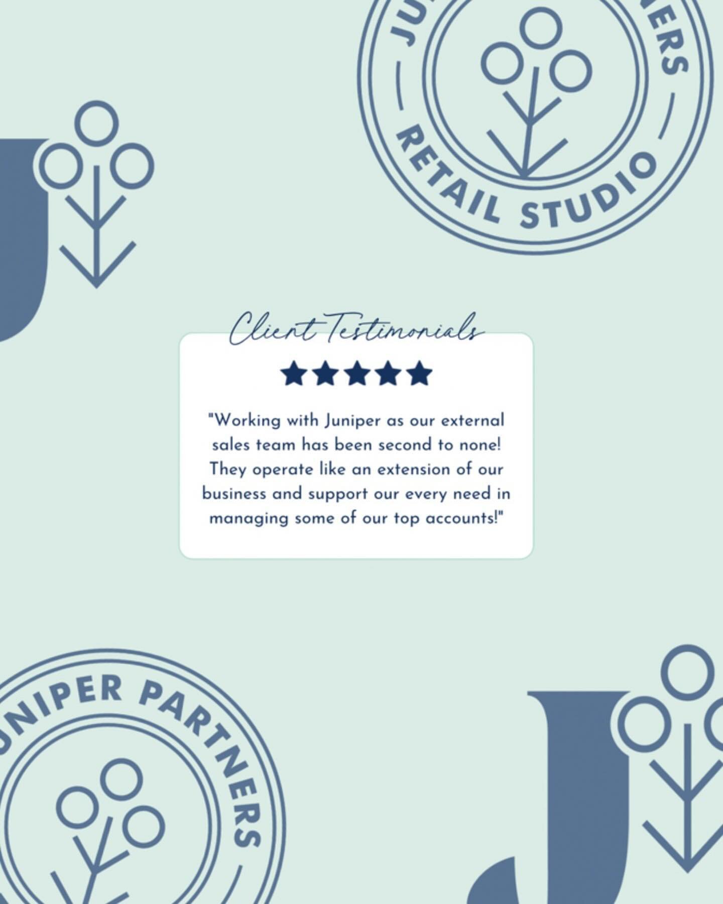 Grateful for our amazing clients and their kind words!
&nbsp;
Partnering with brands to make their products shine at Target is our passion. Thank you for choosing Juniper and letting us be part of your journey!✨
&nbsp;
#brandrep&nbsp;#brandpartner&nb