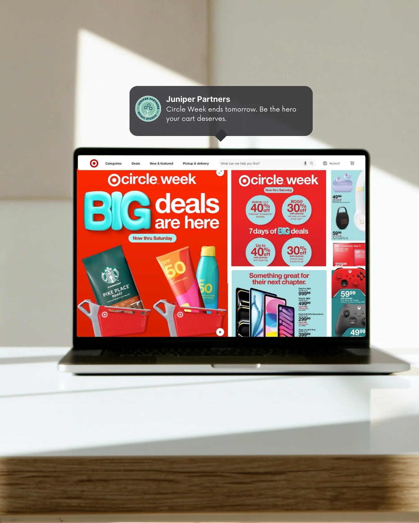 Final day to make your cart proud!
&nbsp;
One more day to live your best cart life&mdash;Circle Week ends tomorrow and the savings are stacked. 50% off summer faves, BOGO snacks, toy deals? Say less.