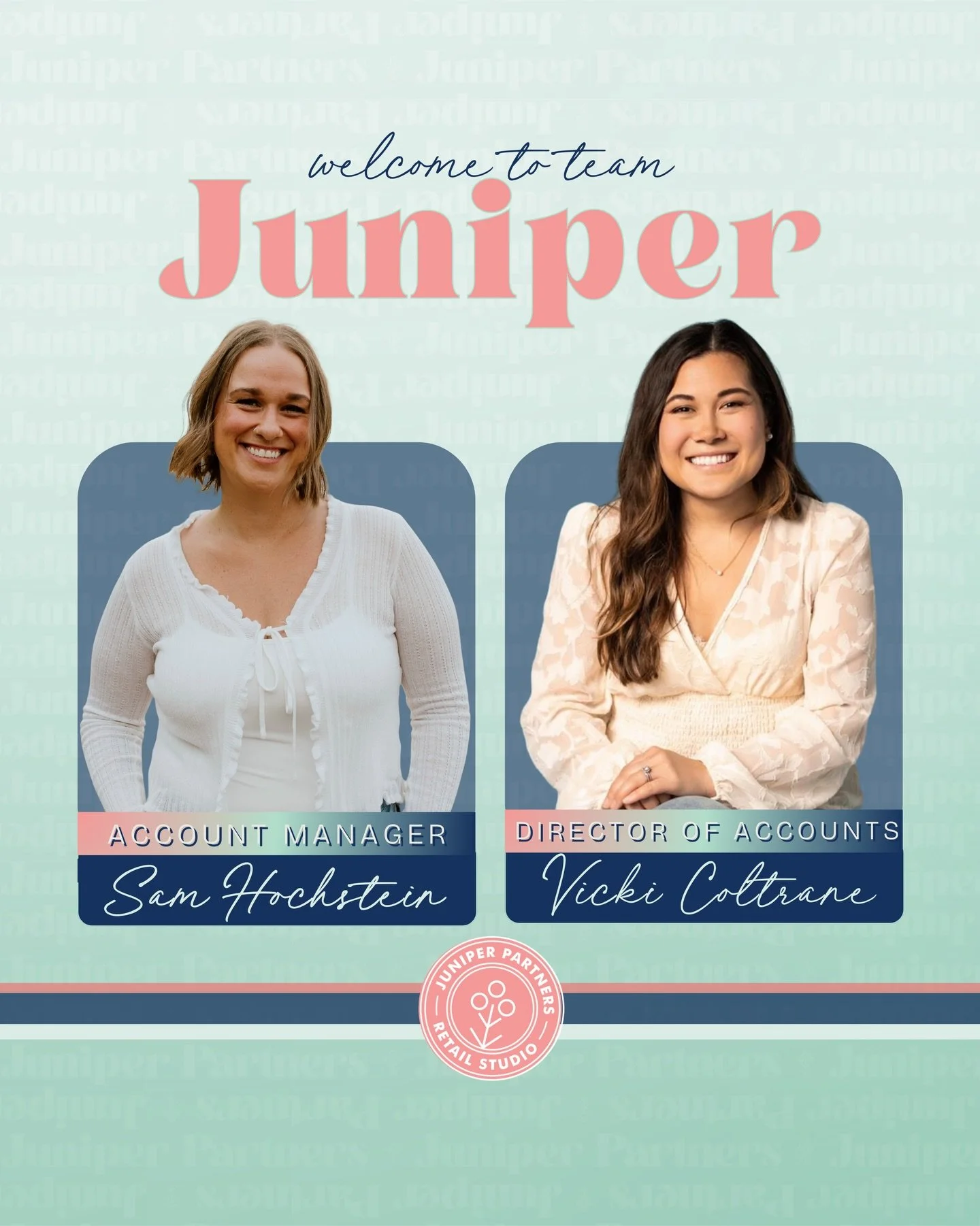 Say hello to the newest members of Team Juniper! 🎯

So excited to welcome Sam and Vicki to the crew. Both bring strong retail expertise &amp; a passion for partnership. We&rsquo;re so glad they are here!
